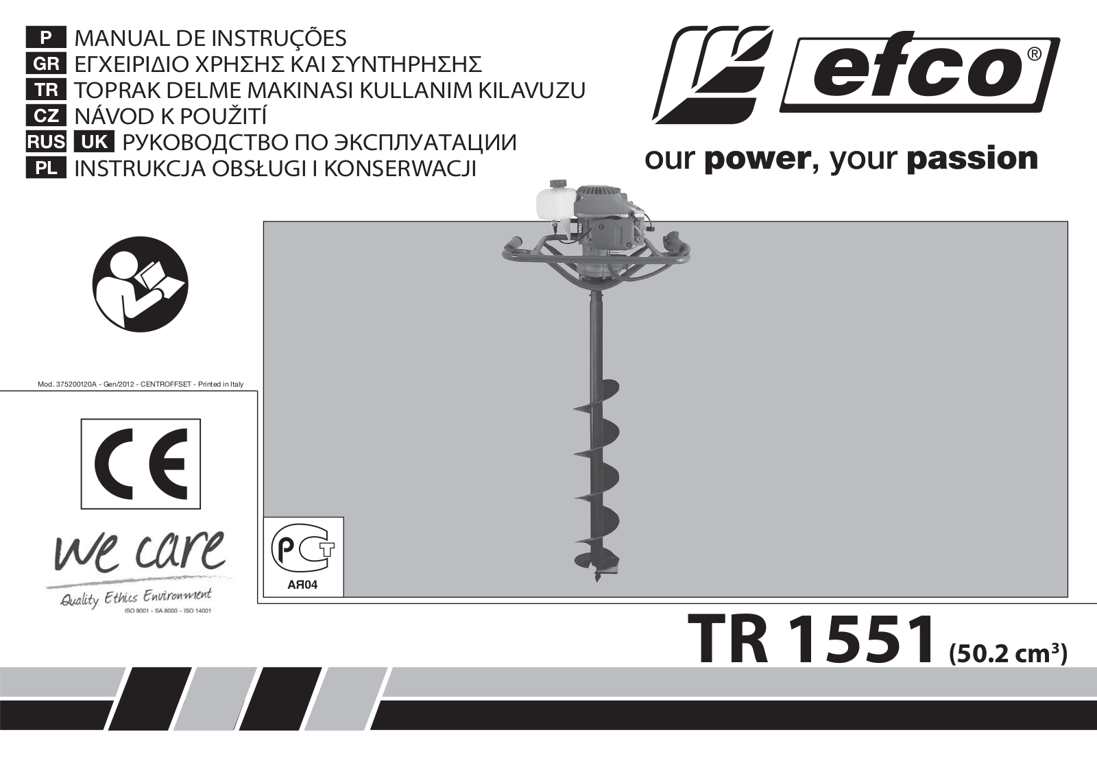 Efco TR 1551 User Manual