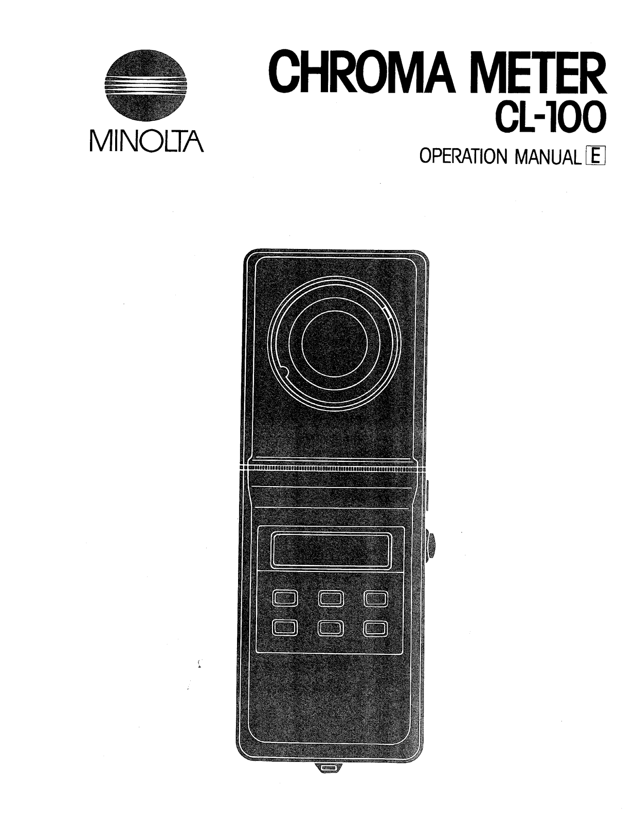 Konica CL-100 User Manual