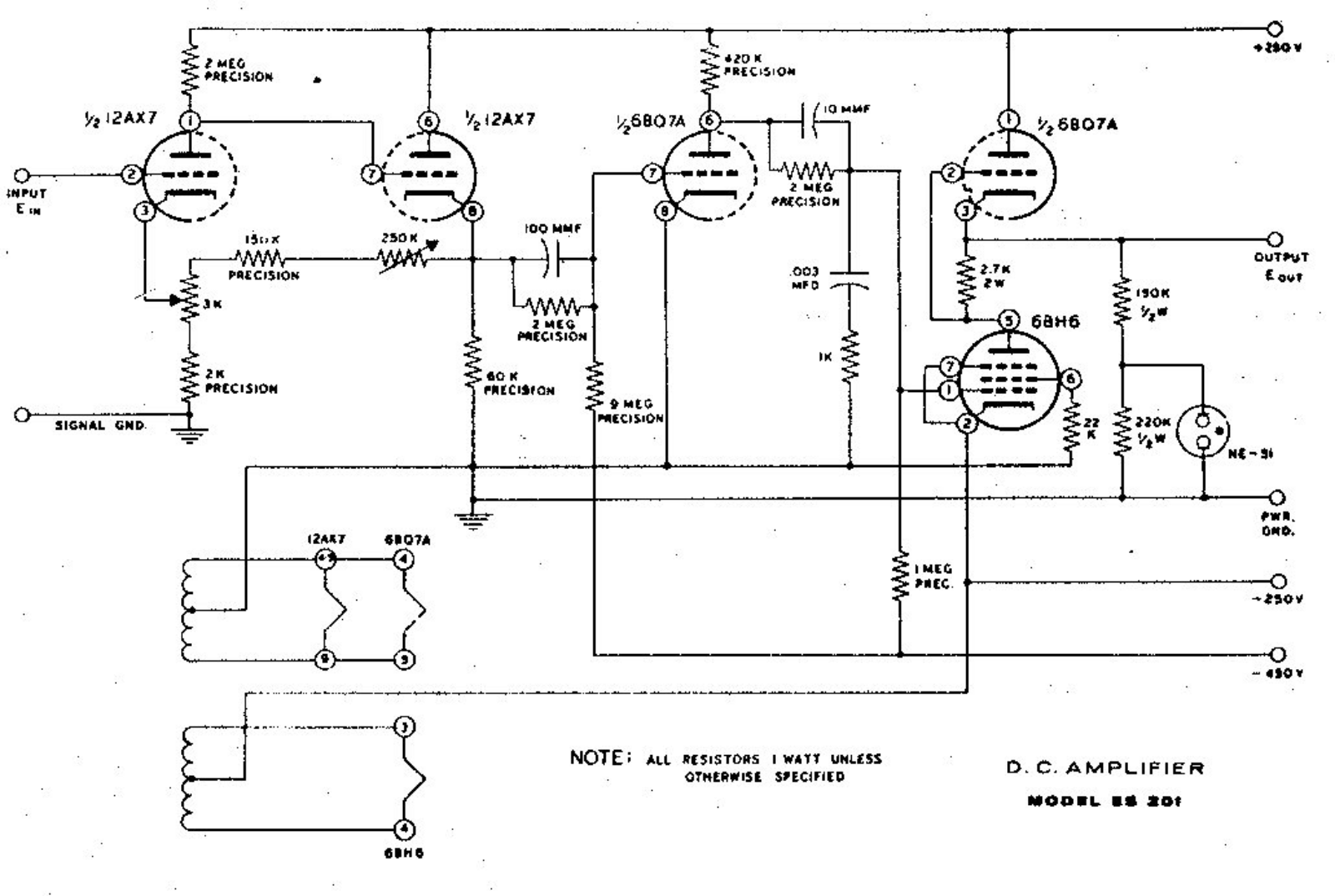 Heathkit ES-201 Schematic