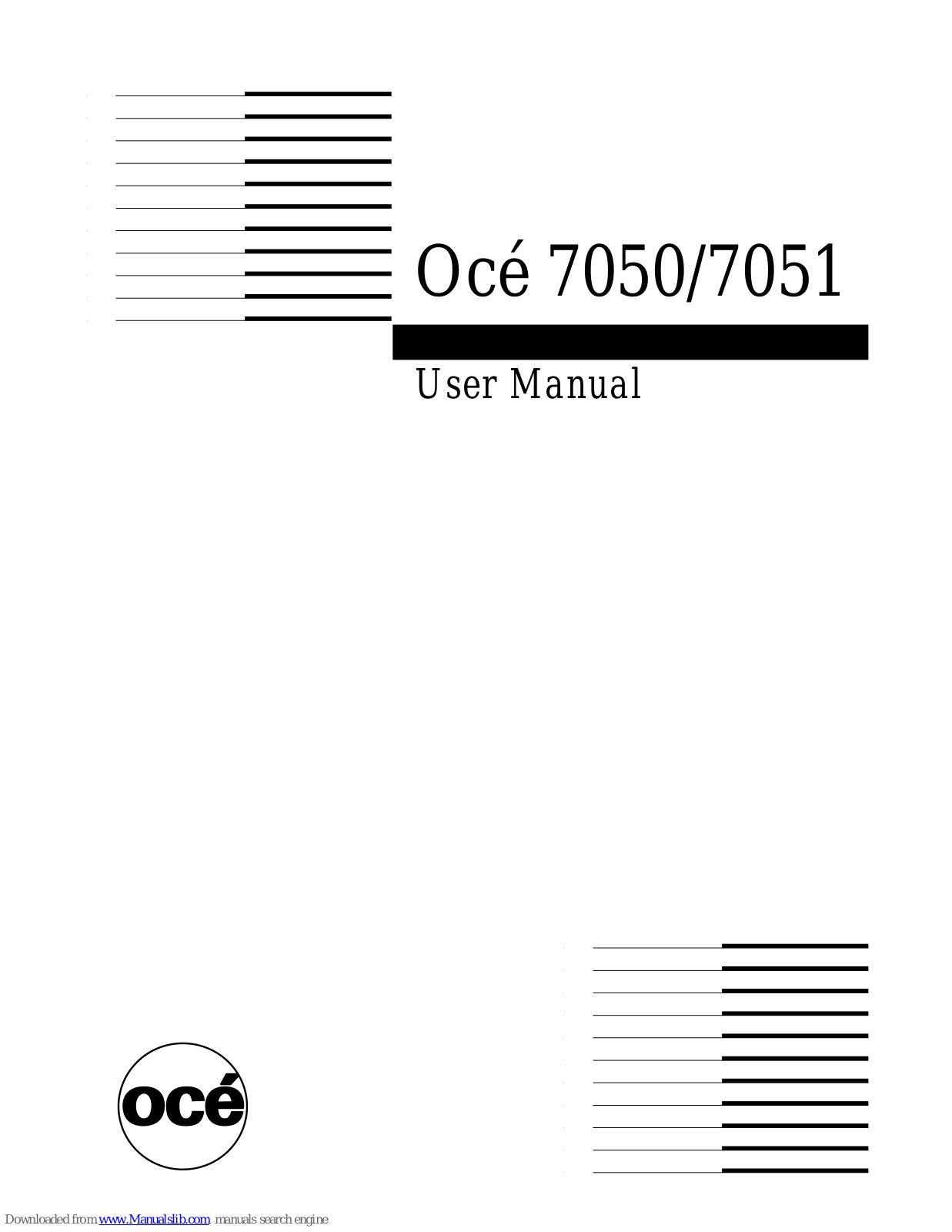 Oce 7050, 7051 User Manual - ManualMachine.com
