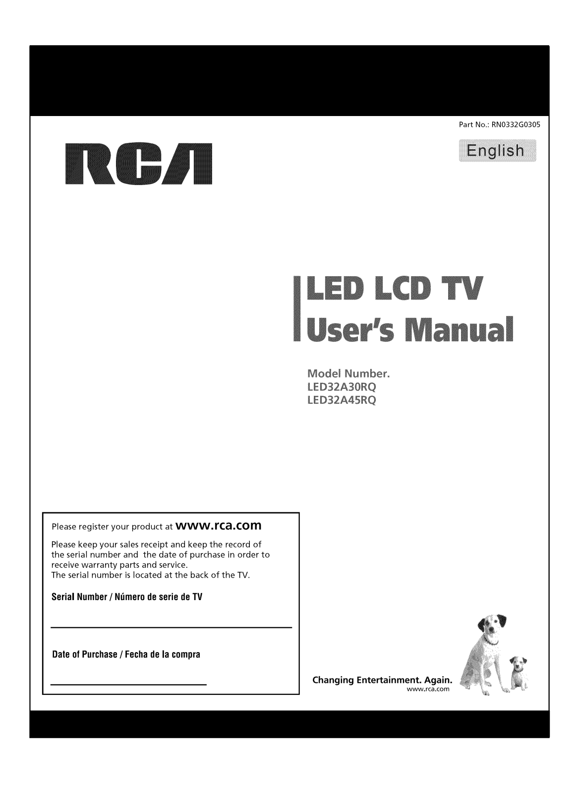 RCA LED32A45RQ Owner’s Manual