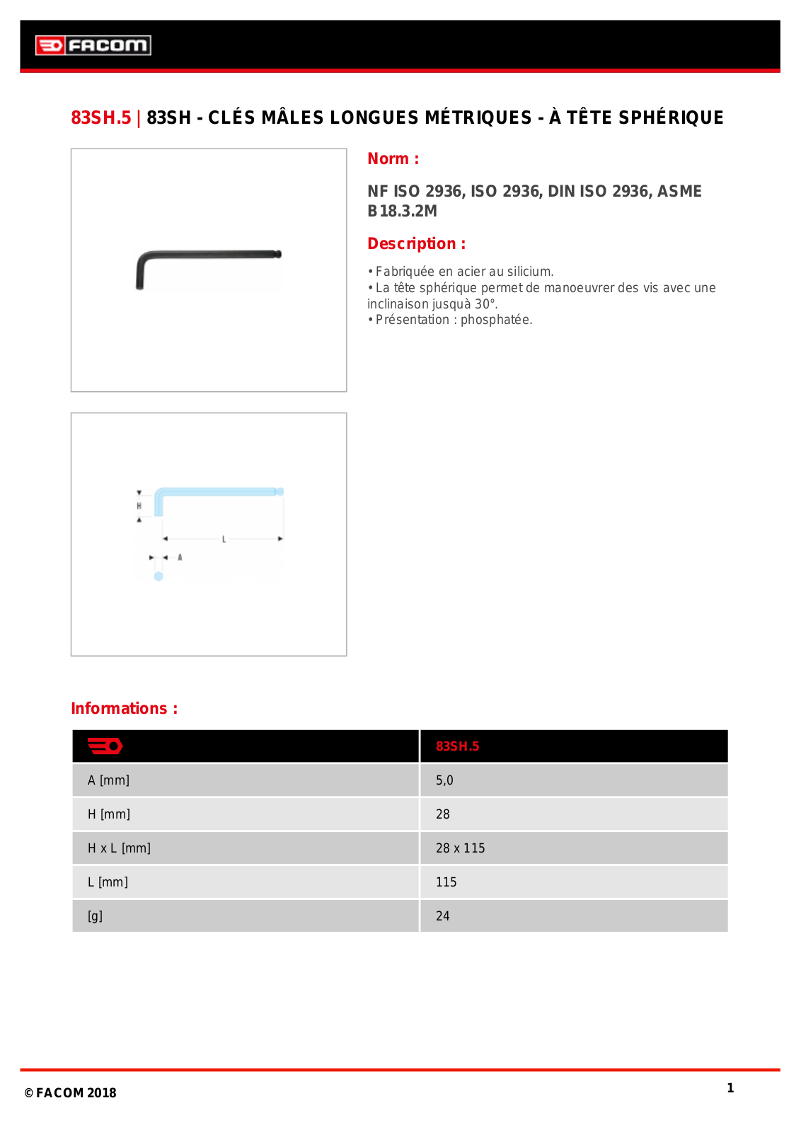Facom 83SH.5 Specification - ManualMachine.com