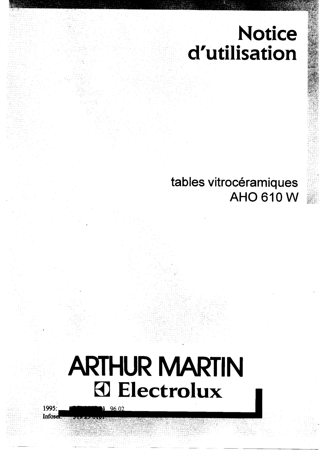 Arthur martin AHO610W User Manual