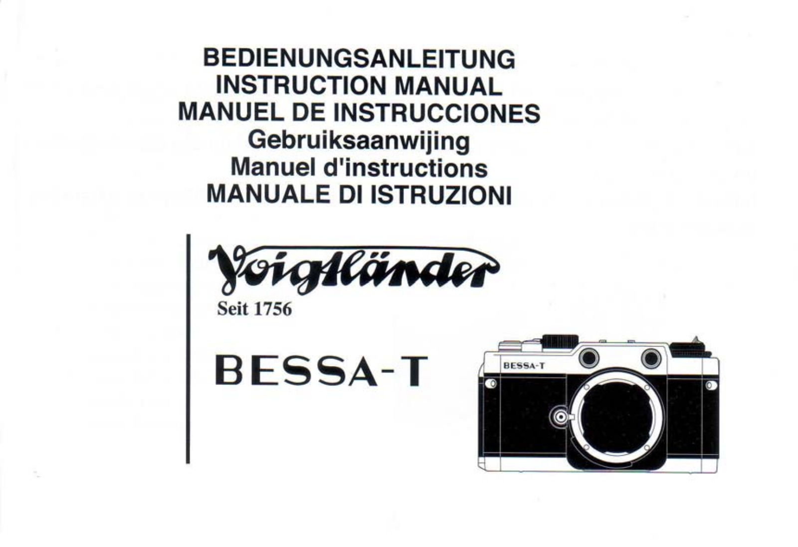 Voigtlander Bessa T Instruction Manual