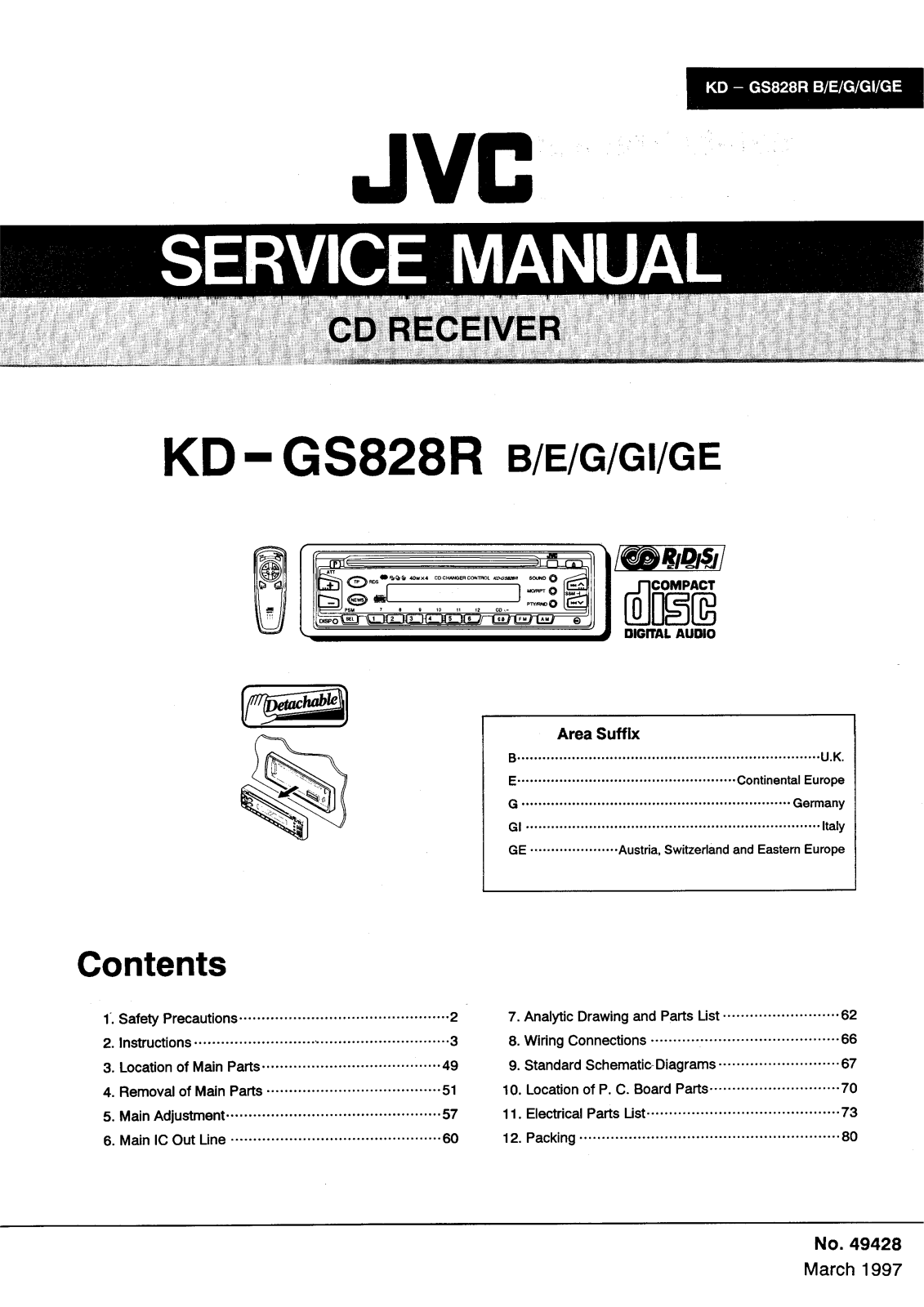 JVC KD‐GS828R Service Manual