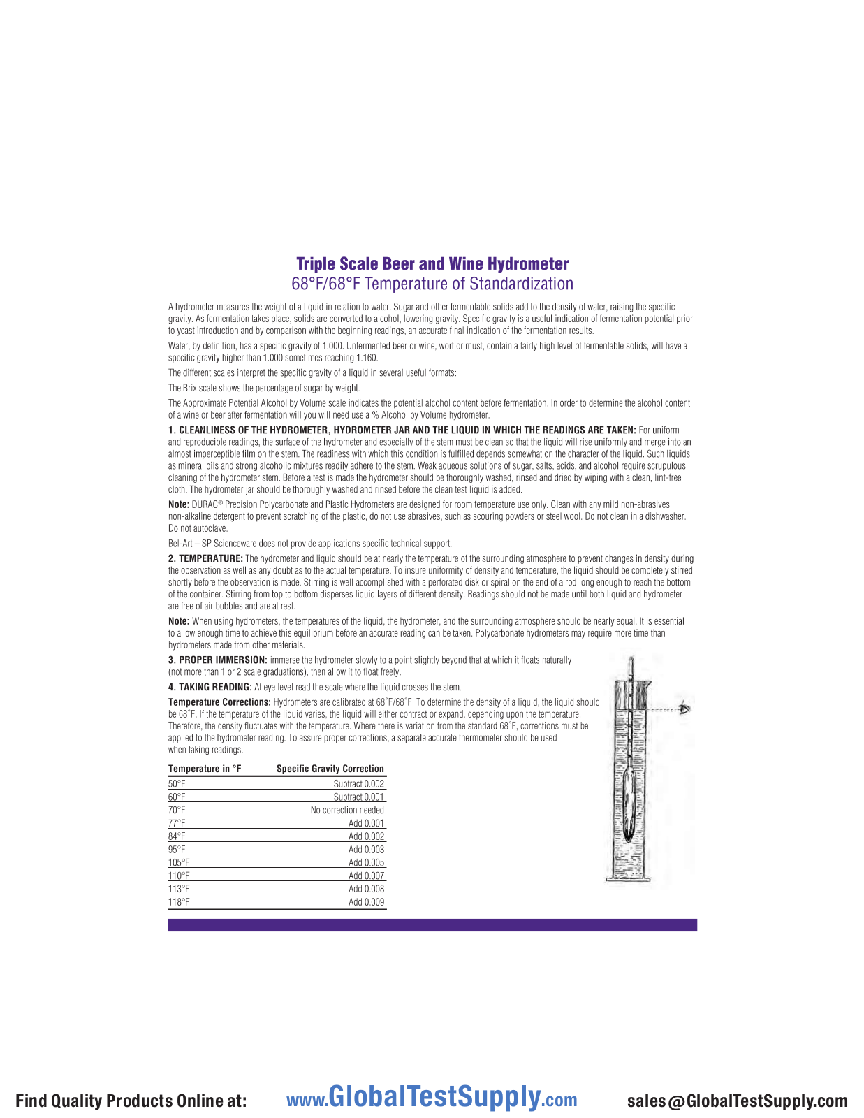 Bel-Art Scienceware 61807-7100, 61800-6100, 61800-6000 User manual - ManualMachine.com