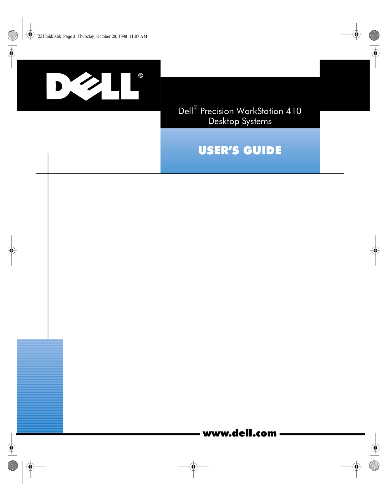 Dell WorkStation 410 User Manual