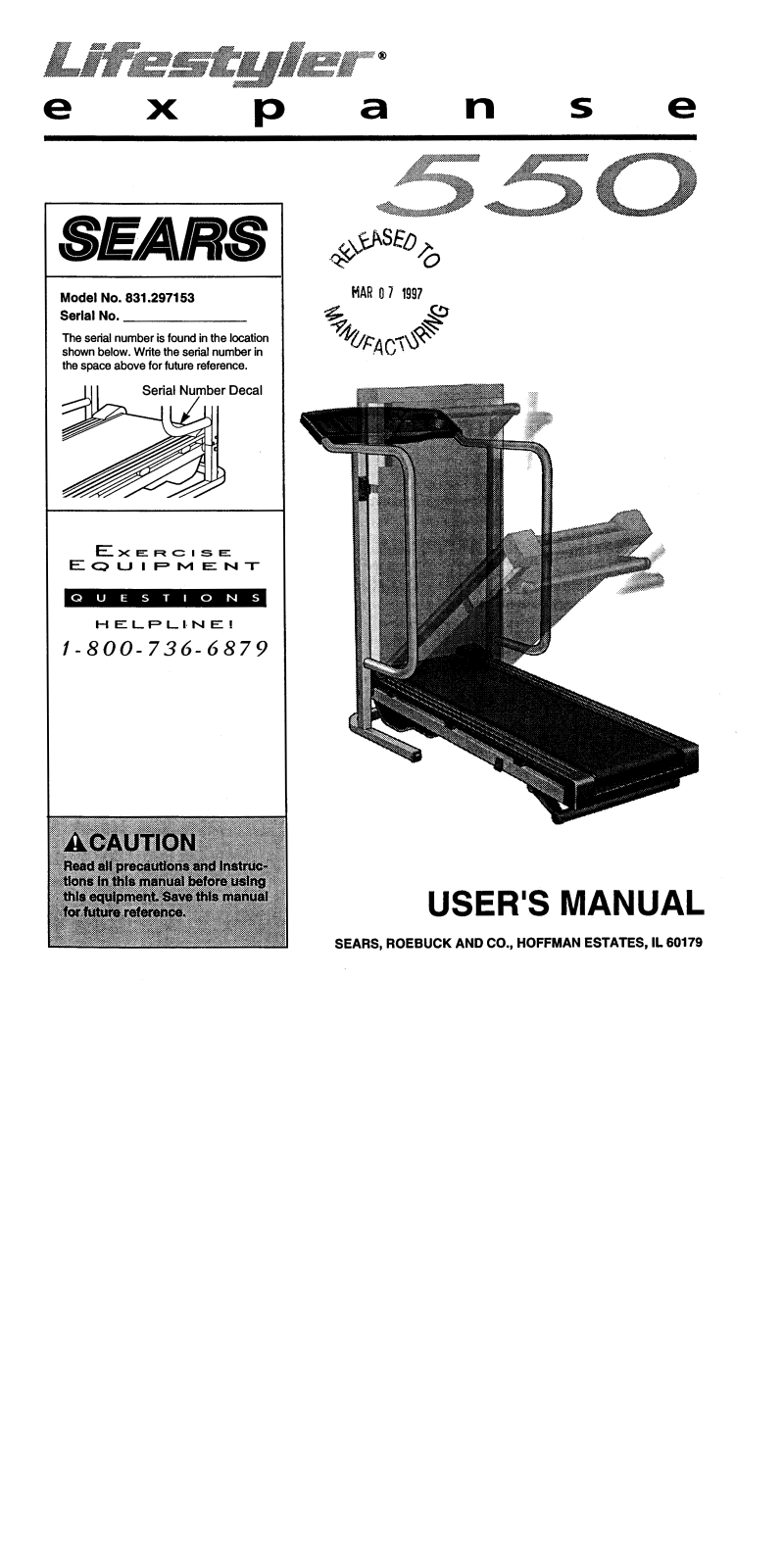 Lifestyler 831.297153 Owner's Manual