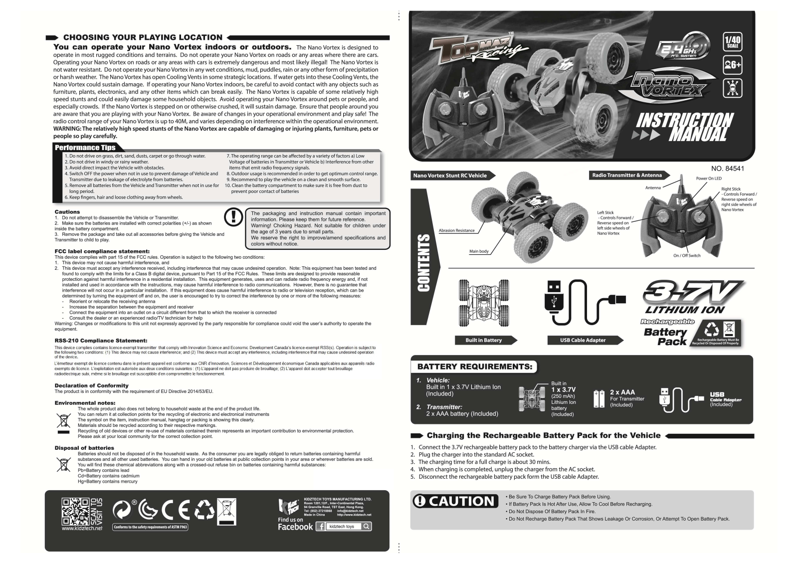 KIDZTECH TOYS 8454119 24GTX User Manual