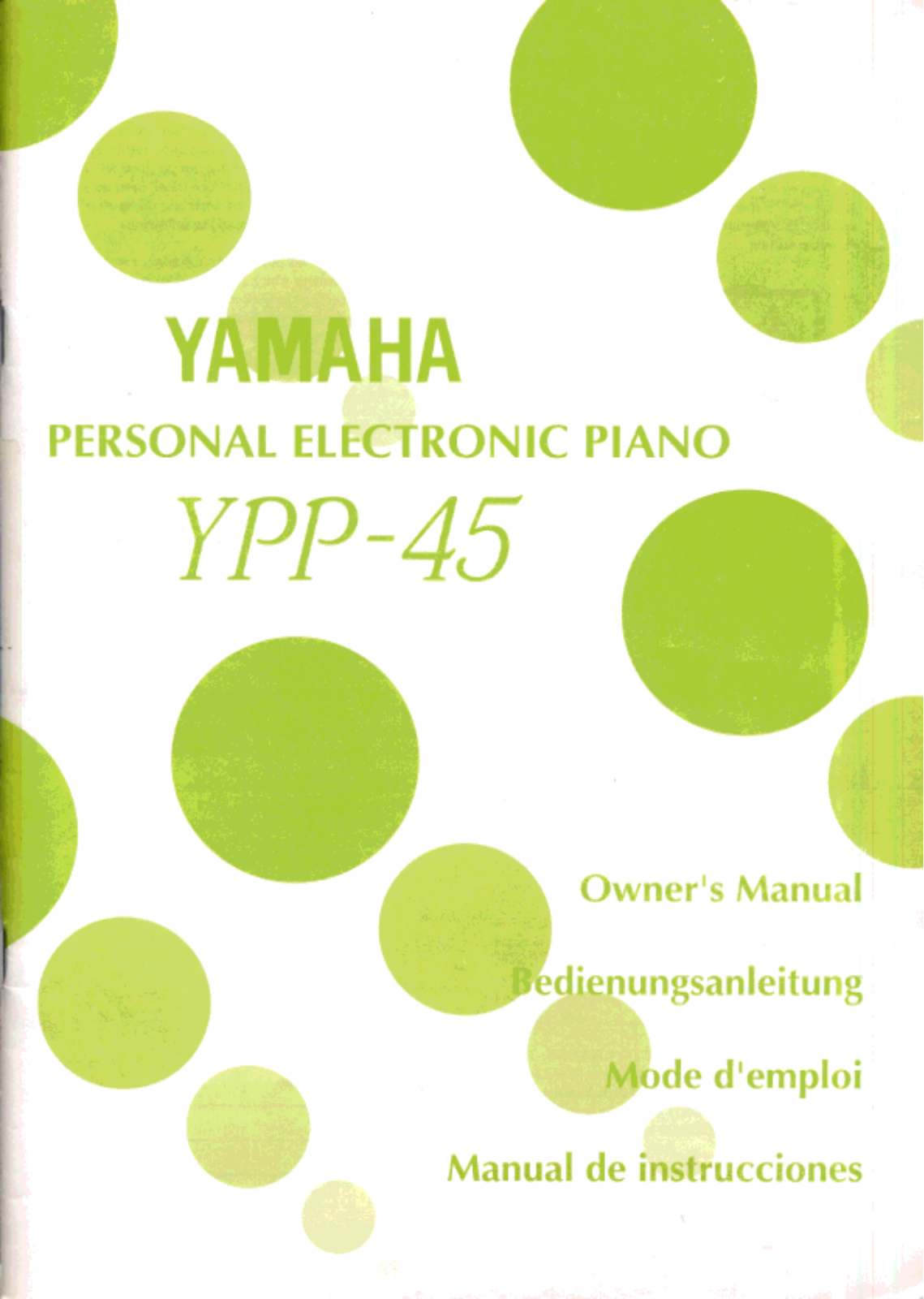 Yamaha YPP-45 User Manual