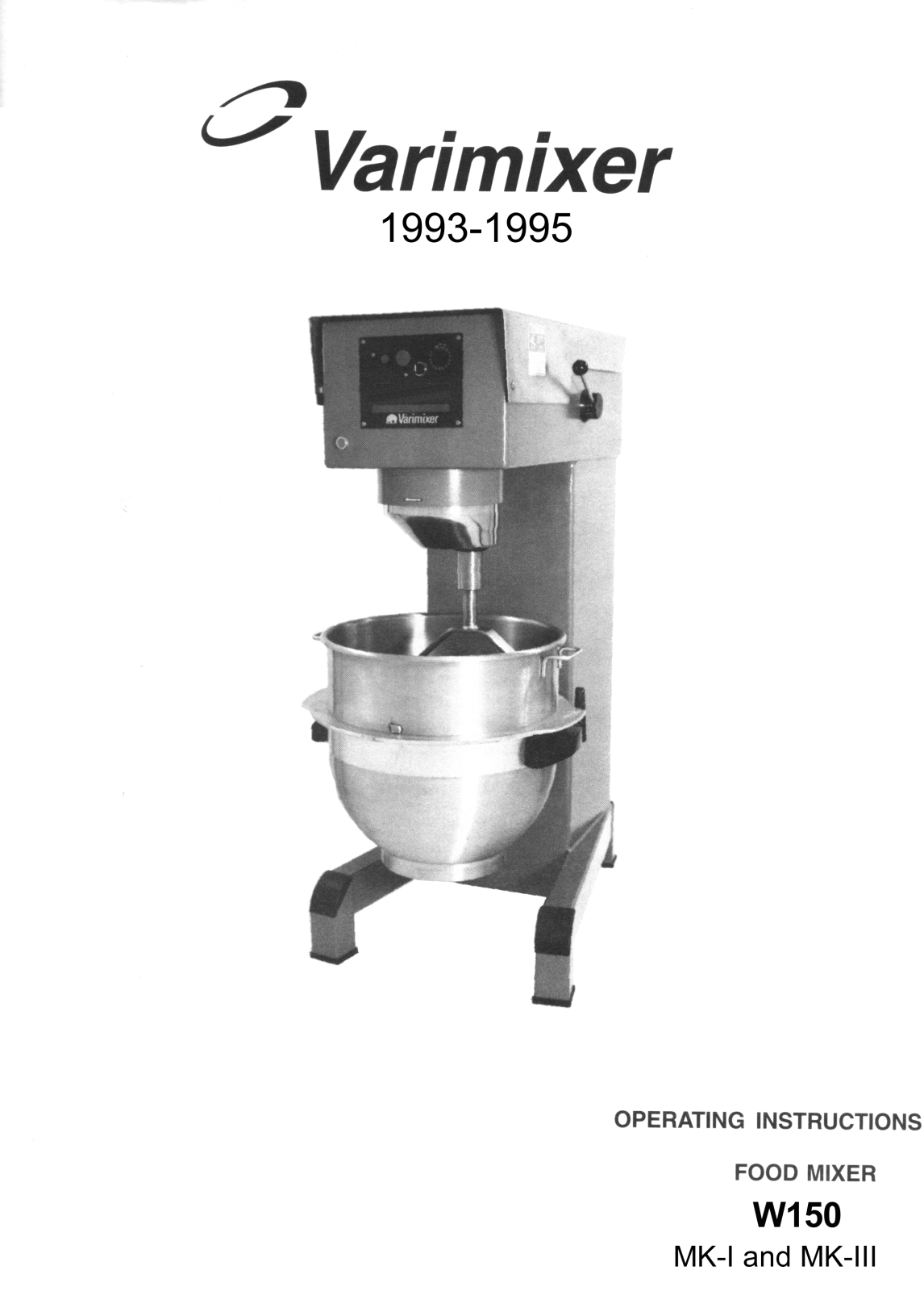 Varimixer W150-2 Service Manual