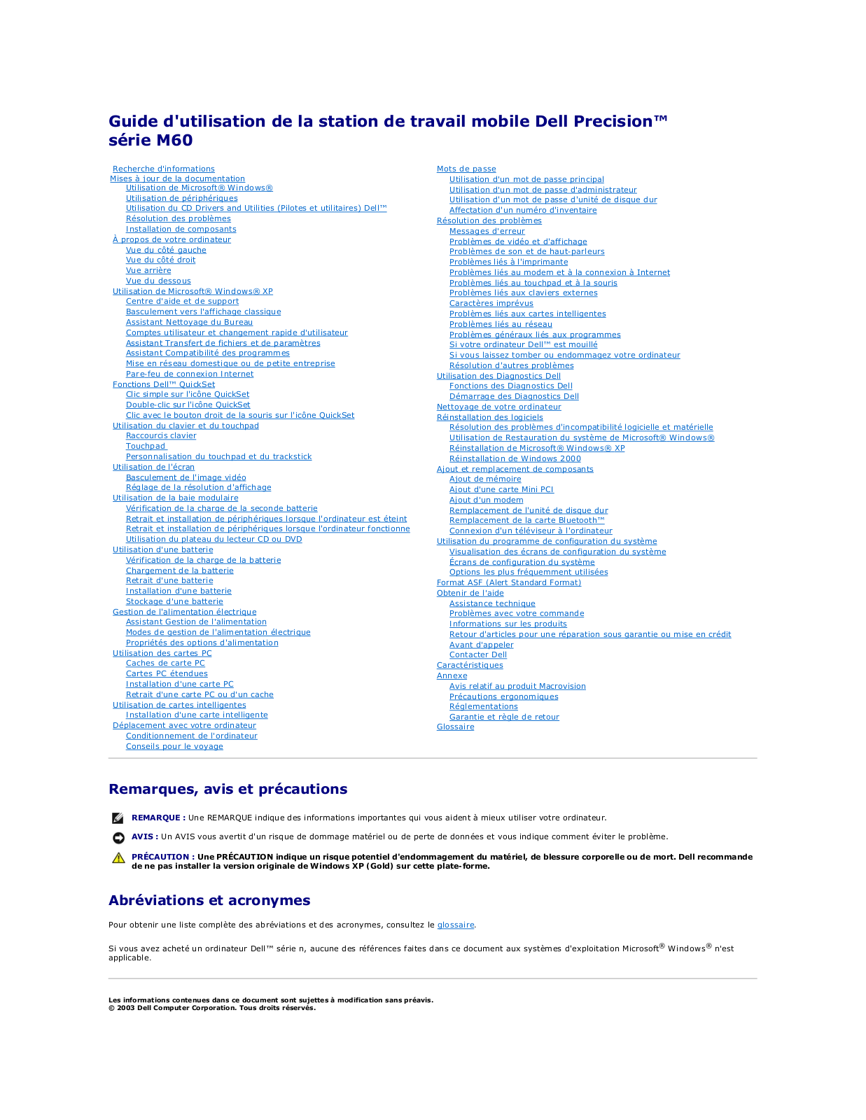 DELL M60 User Manual