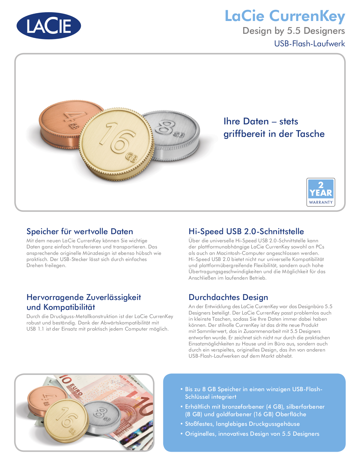 Lacie CURRENKEY DATASHEET