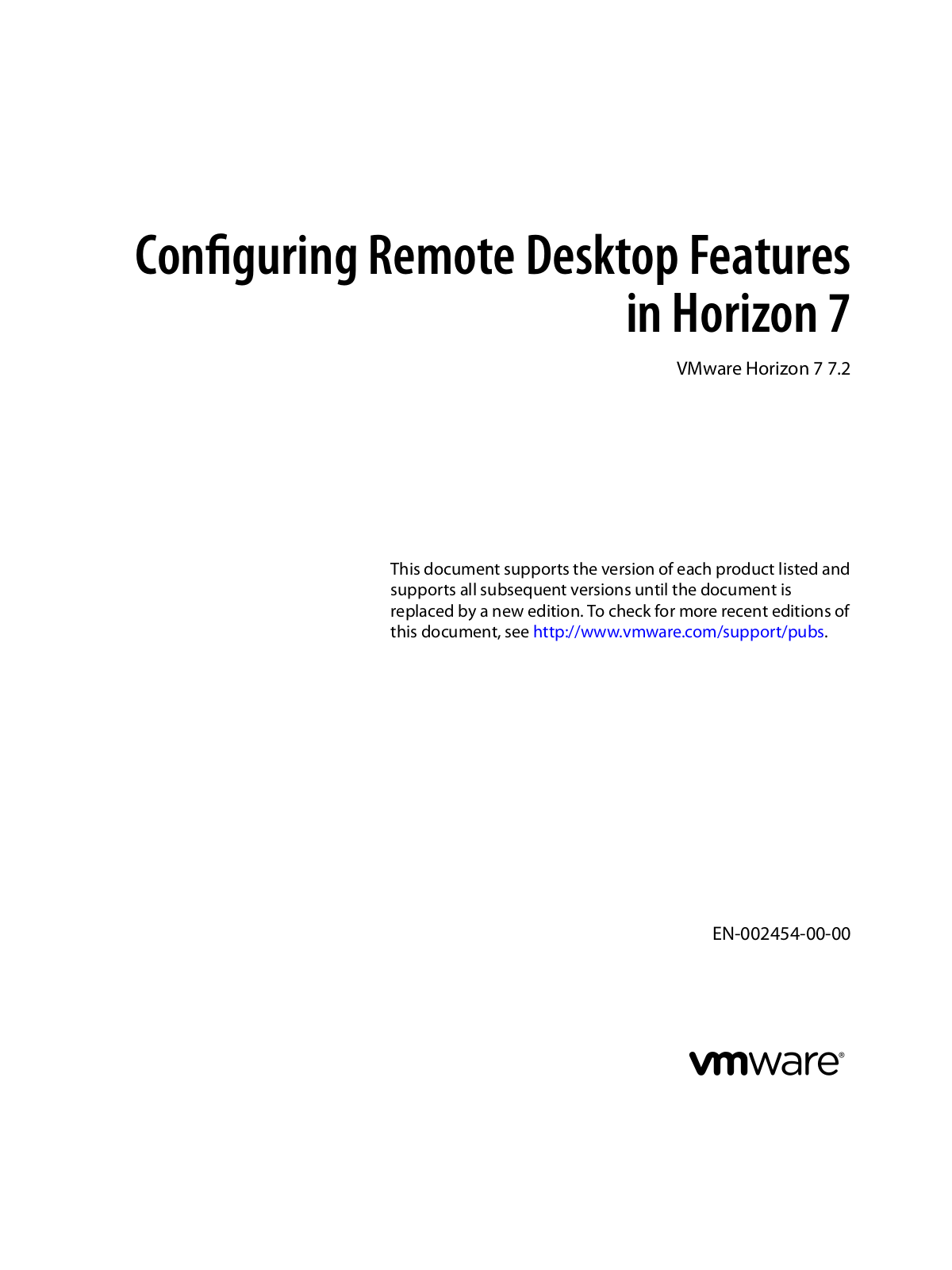 VMware Horizon 7.2 User Manual