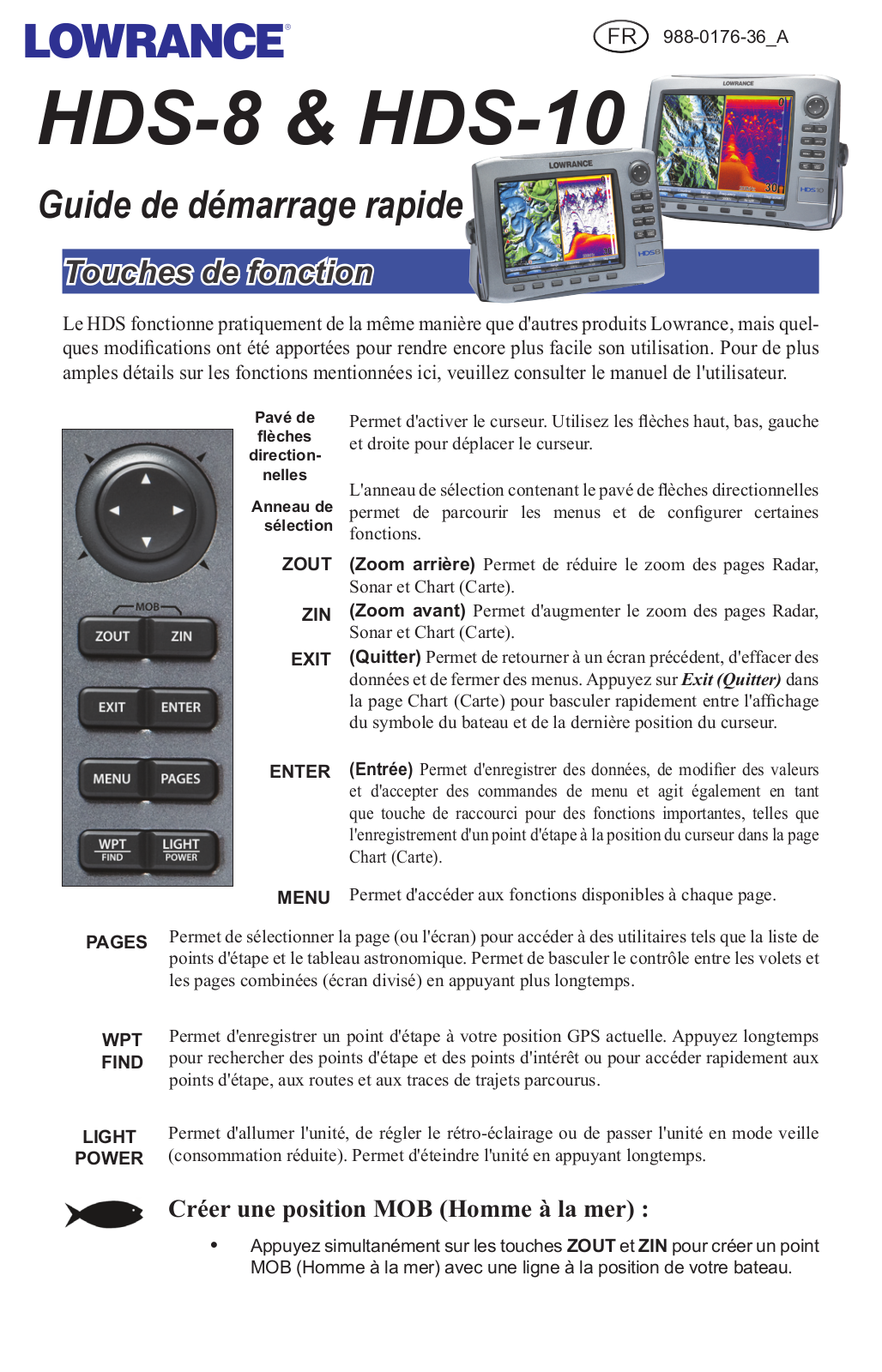 LOWRANCE HDS-10, HDS-8 User Manual