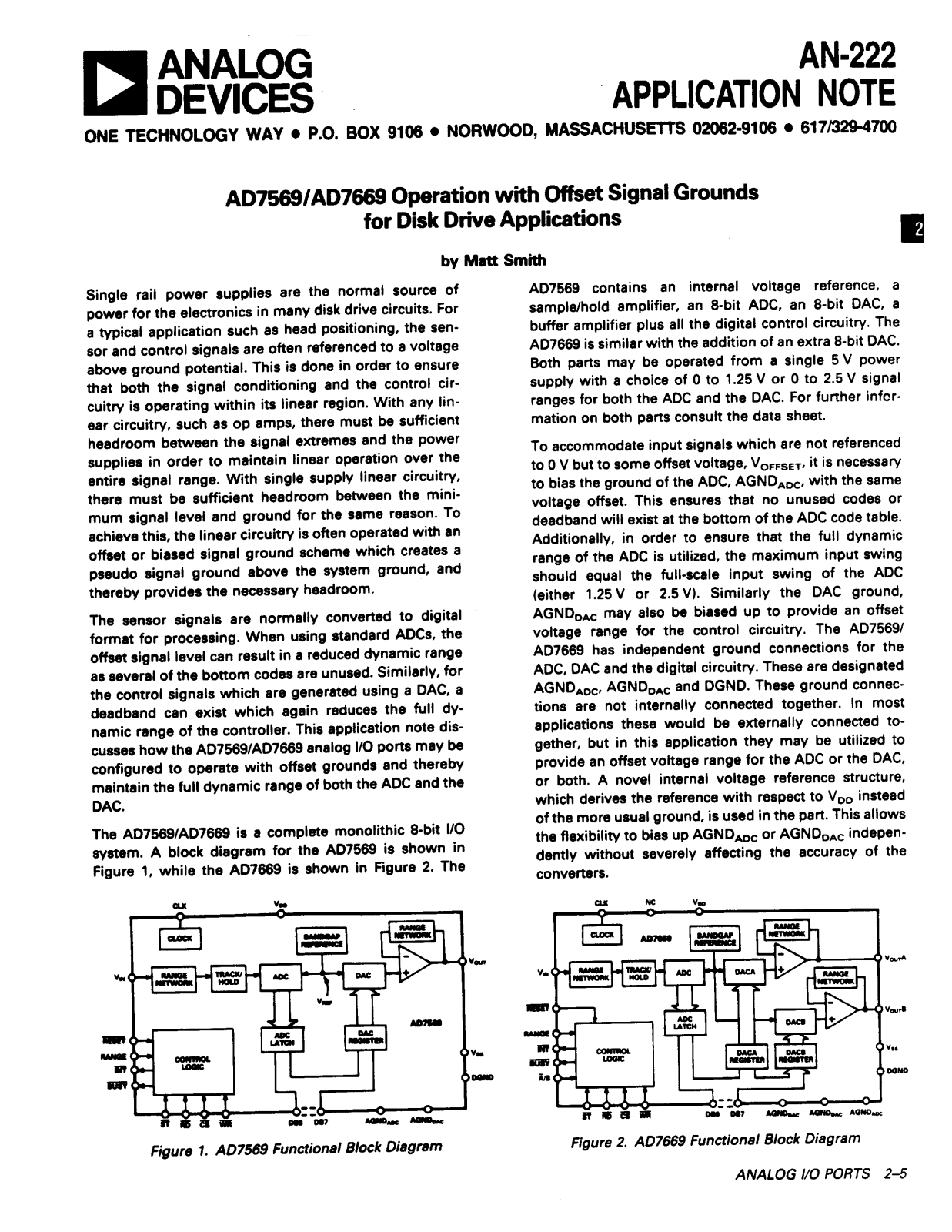 Analog Devices AN222 Application Notes