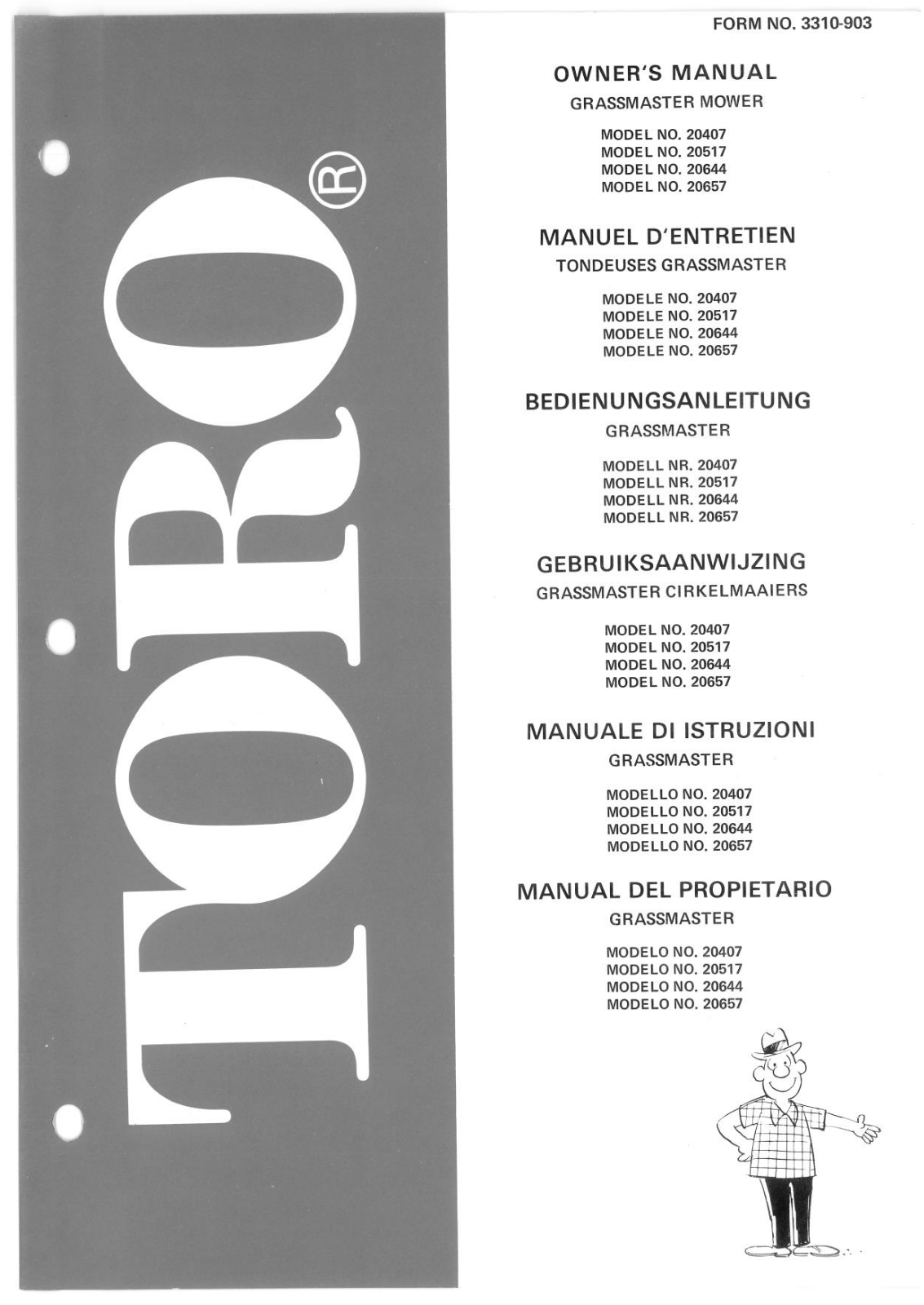 Toro 20407, 20517, 20644, 20657 Operator's Manual