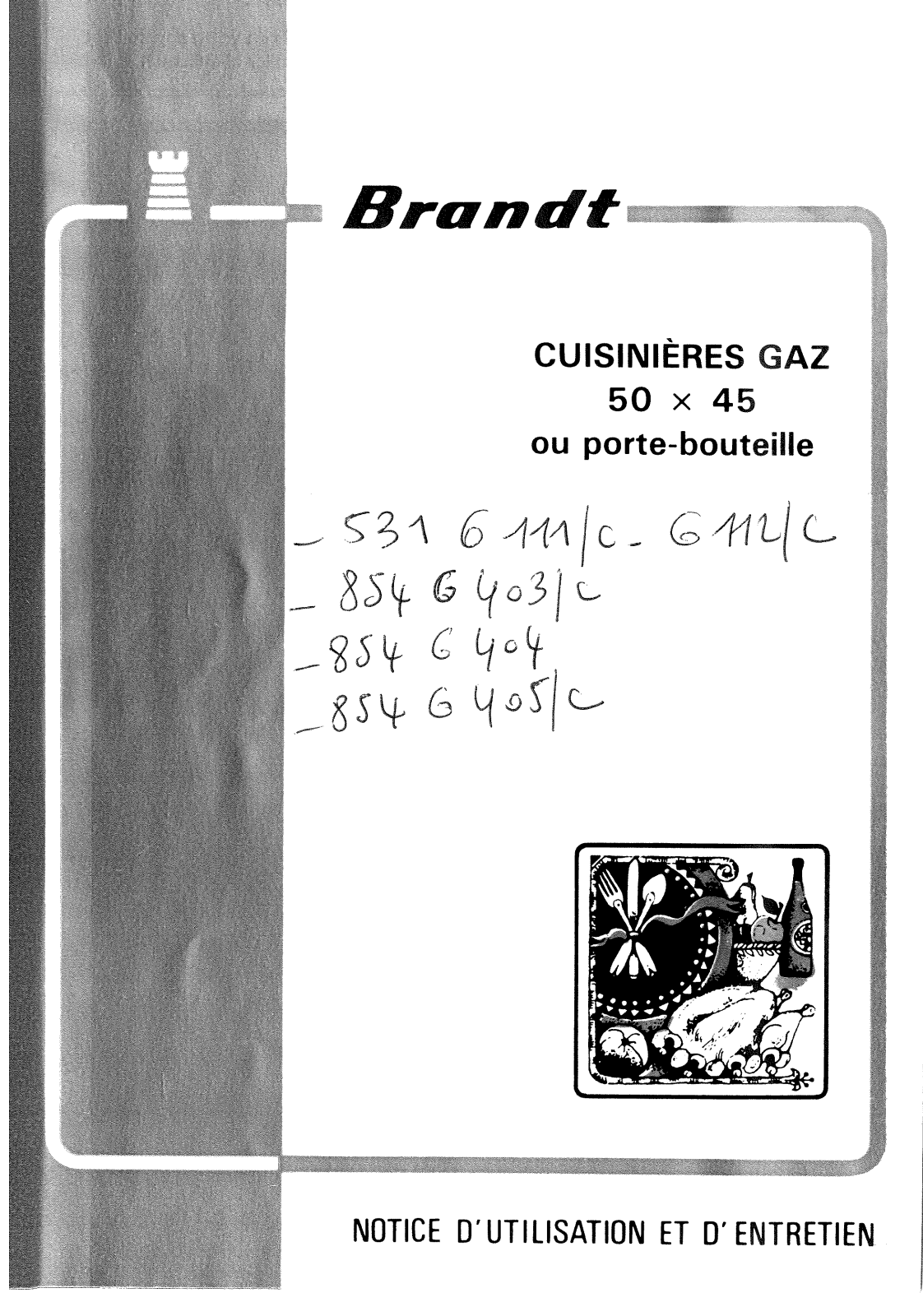BRANDT 854G23, 531G11 User Manual