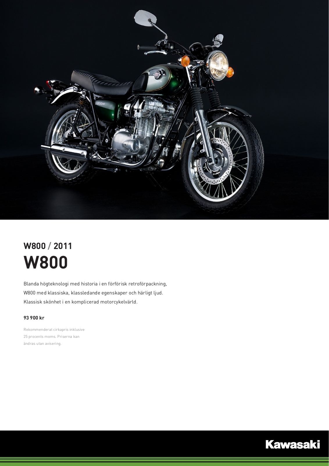 Kawasaki W 800 Brochure