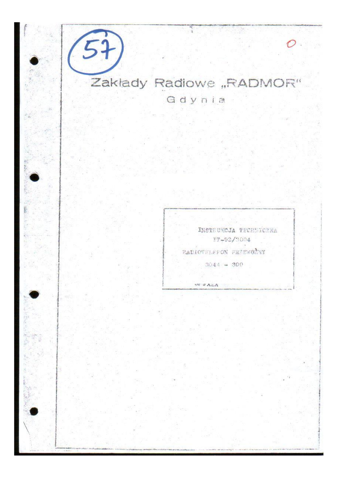 Inne Radmor 3044 SM Service Manual