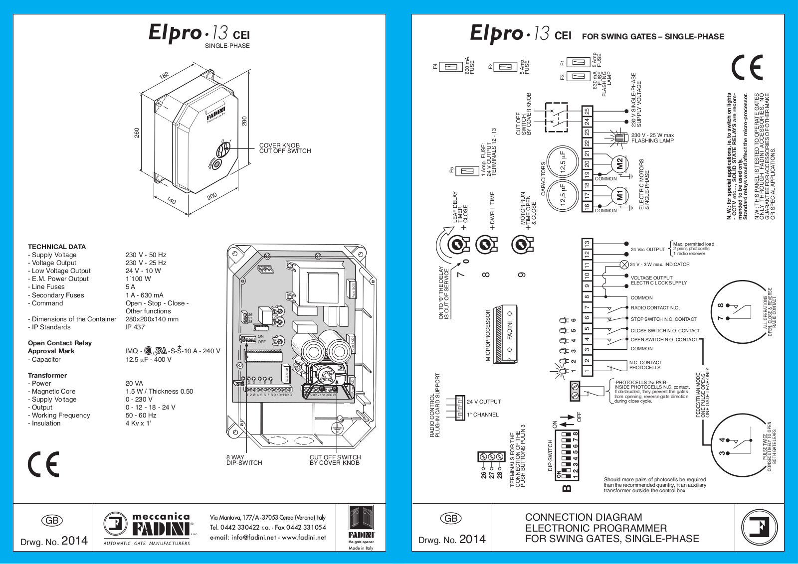 Fadini Elpro 13 CEI User Manual