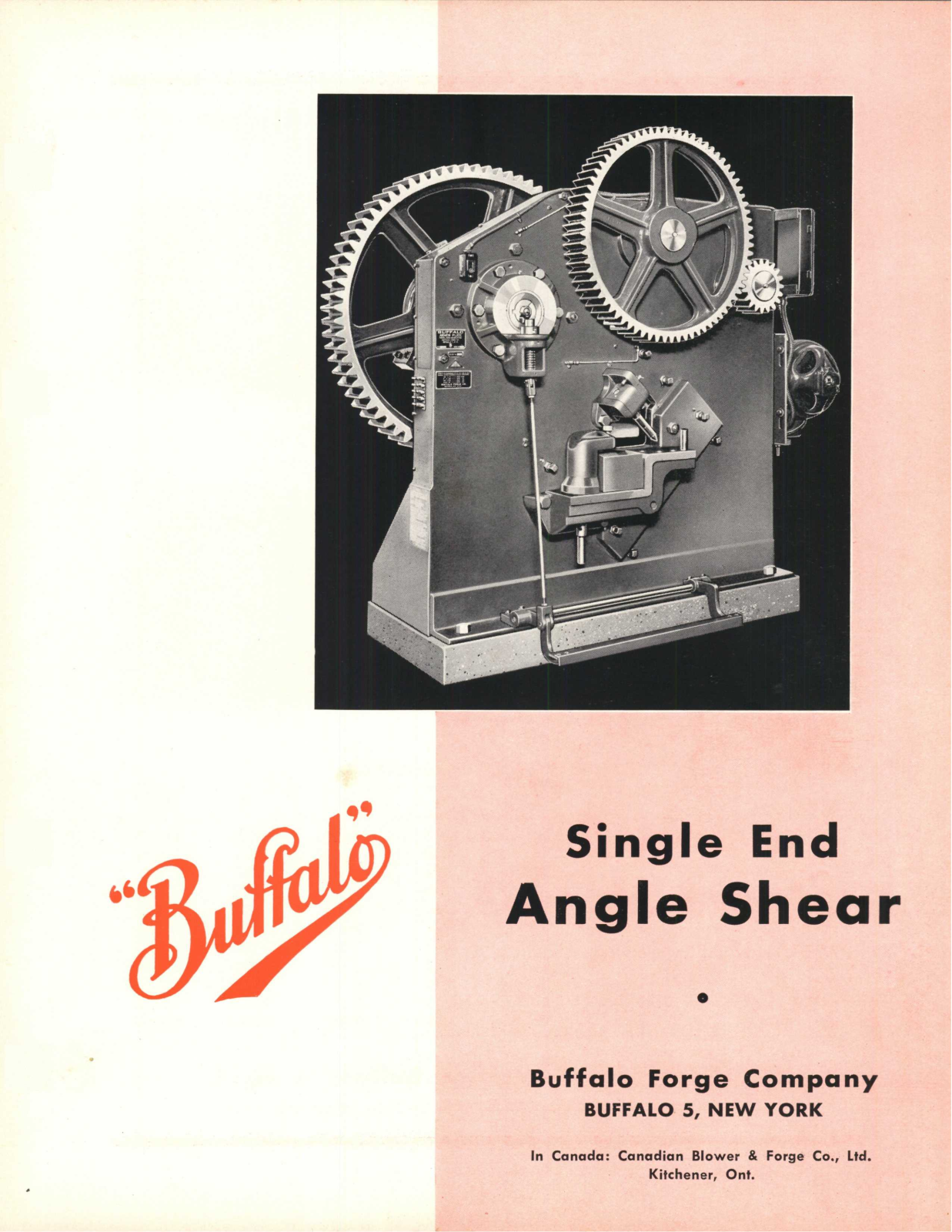 Buffalo Forge Single End Angle Shear - Bulletin 3104-A Shear - ManualMachine.com