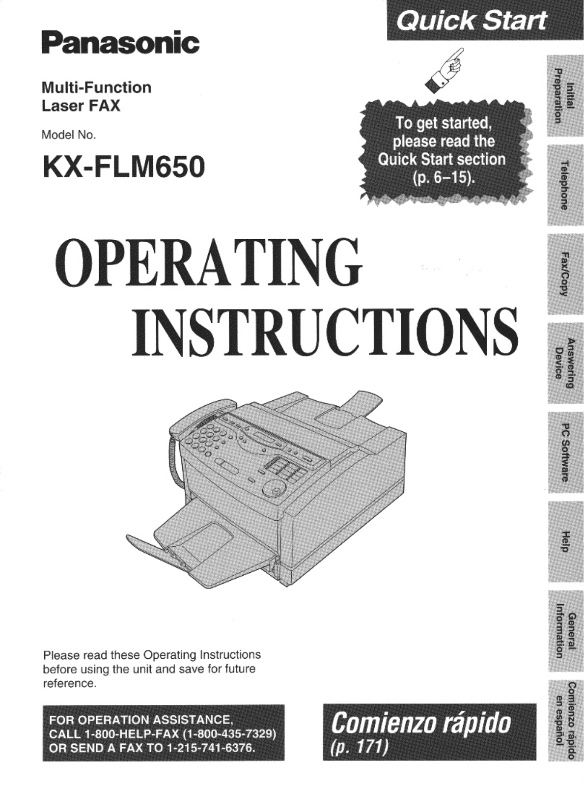 Panasonic KX-FLM650 Operating Instruction