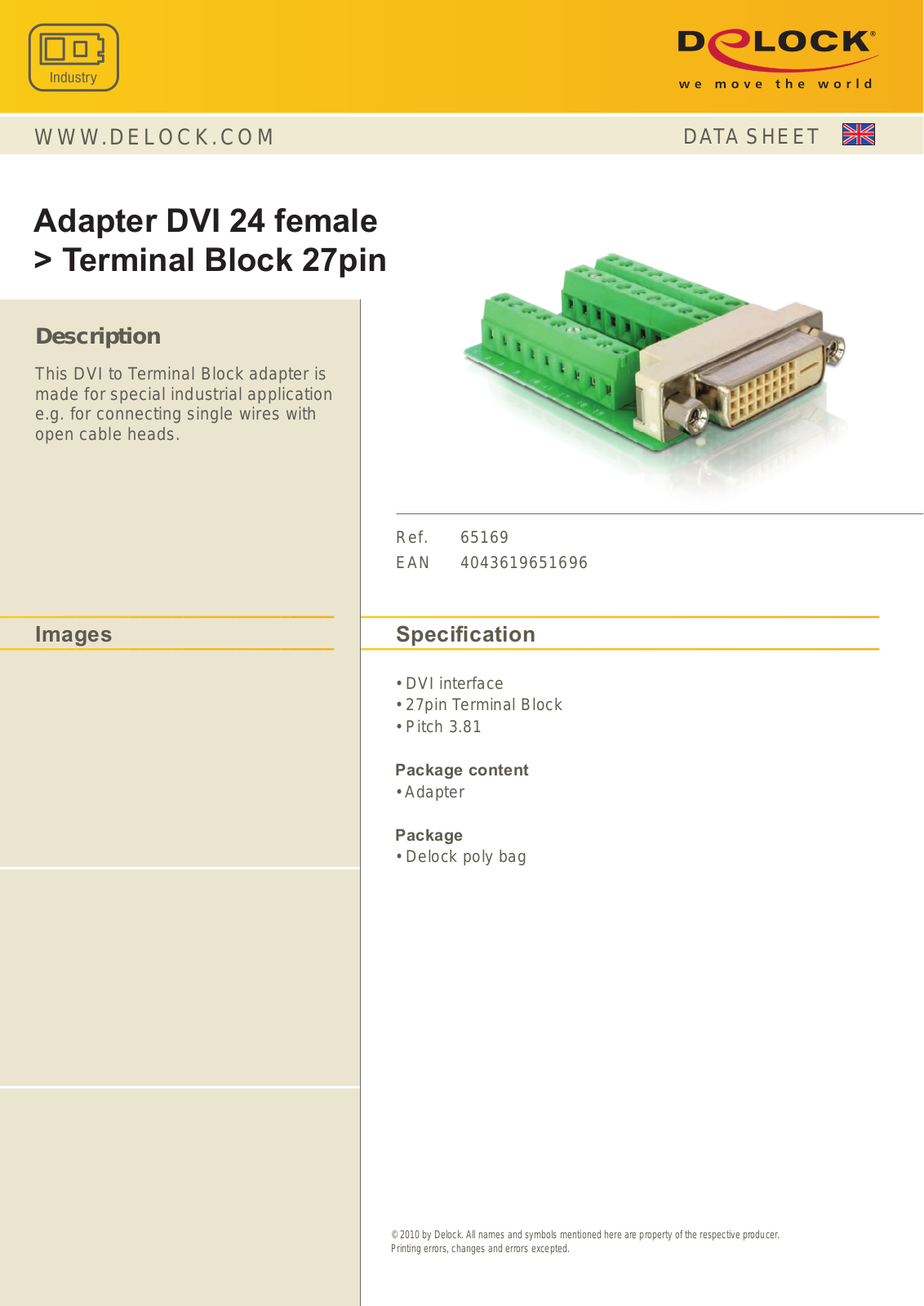 DeLOCK 65169 User Manual