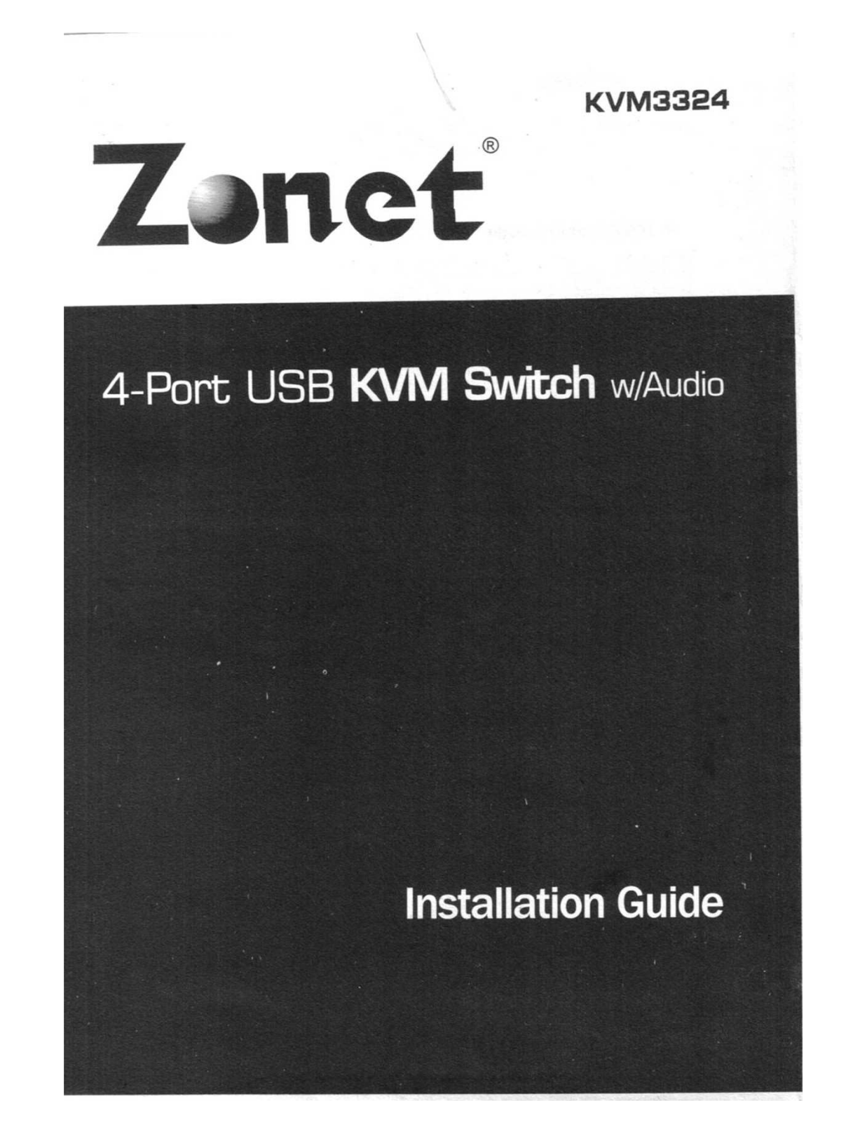 Zonet KVM3324 INSTALLATION GUIDE