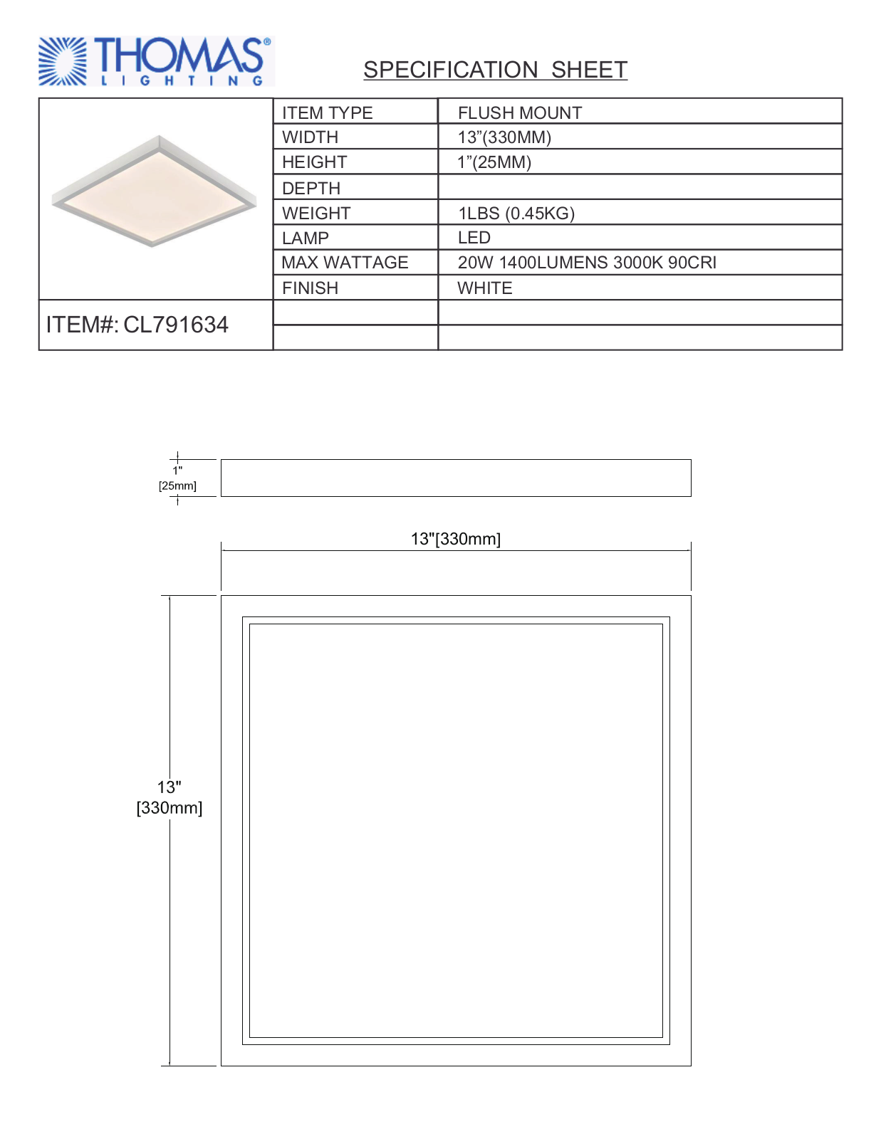Thomas Lighting CL791634 User Manual - ManualMachine.com