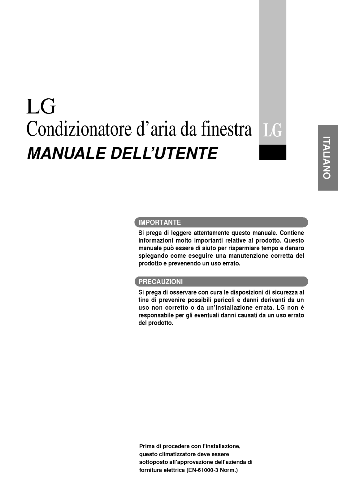 Lg W18AC User Manual