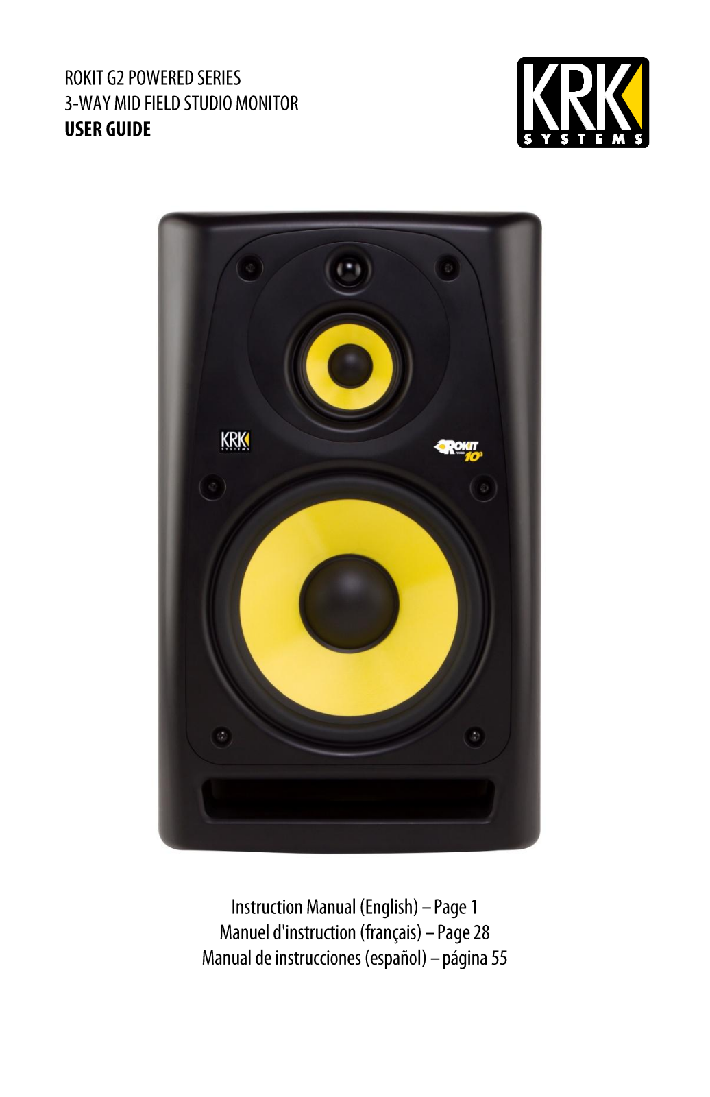 KRK RP10-3 RoKit User manual