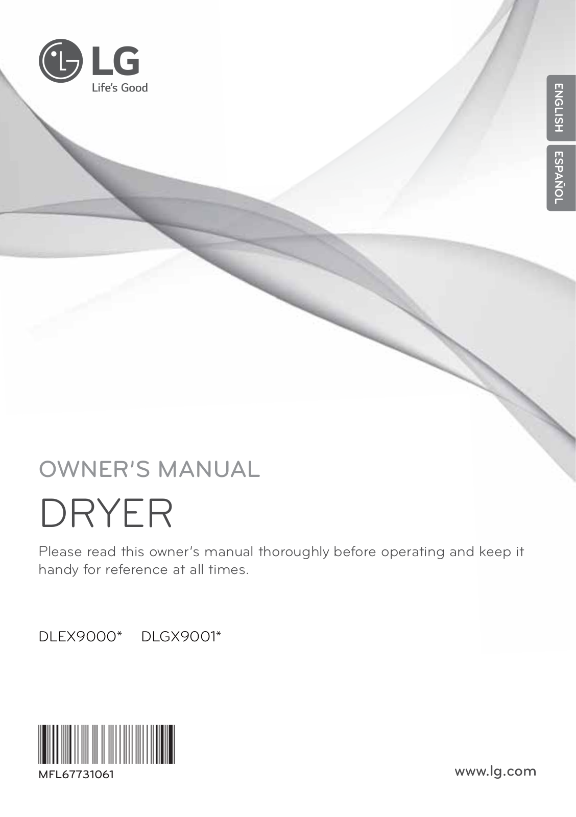 LG DLGX9001V User Manual