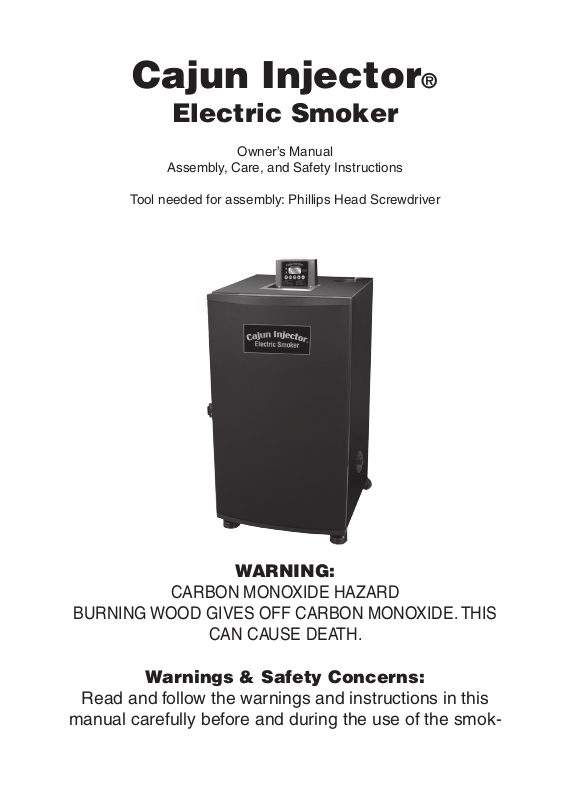 Cajun Injector Electric Smoker Owner