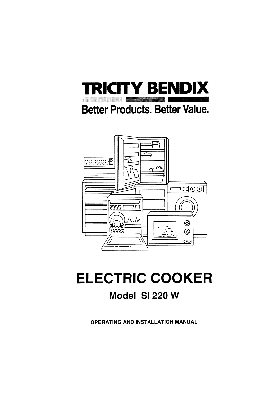 tricity bendix SI220W User Manual