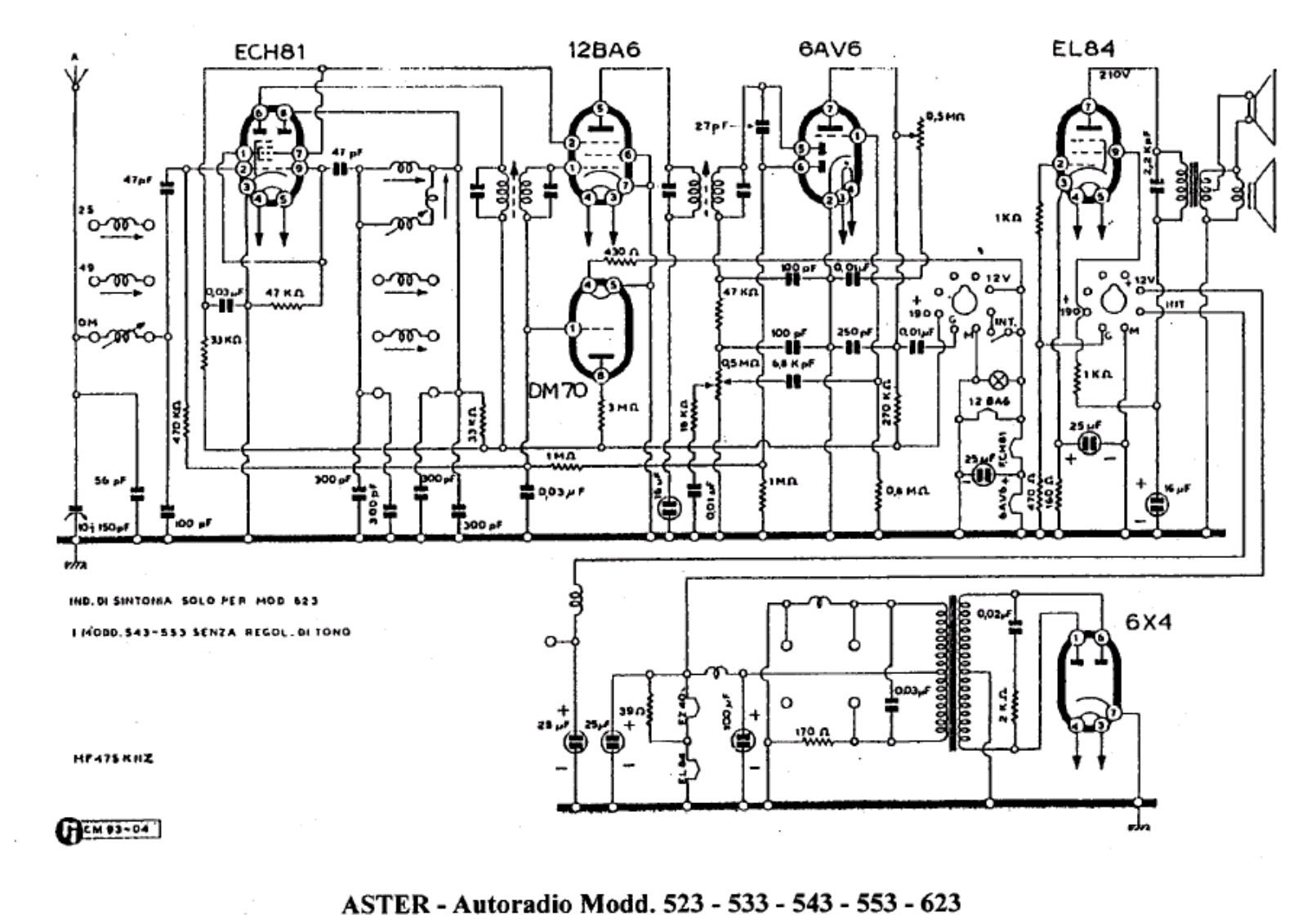 Aster 523, 533, 543, 553, 623 schematic - ManualMachine.com