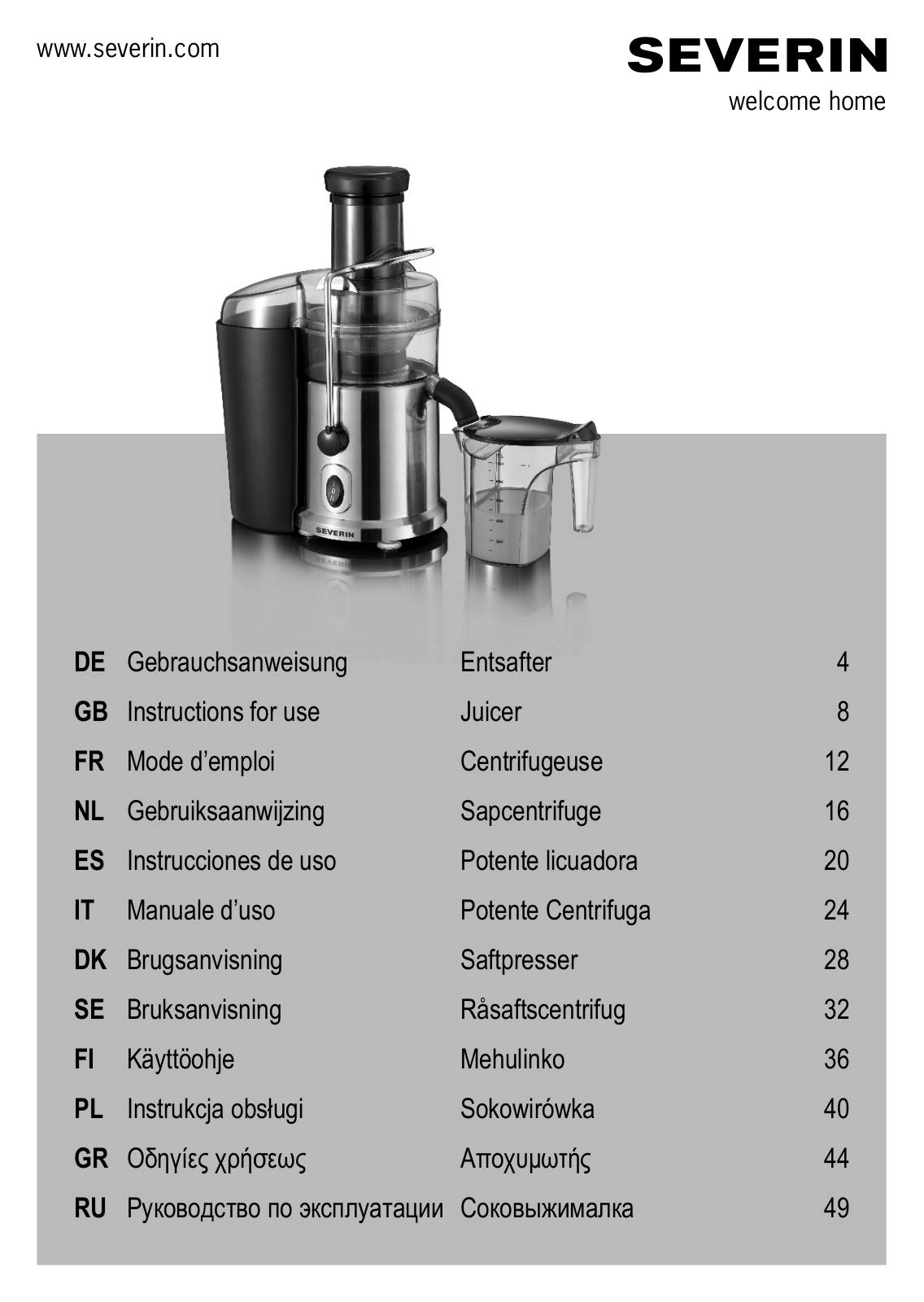 Severin ES 3563 operation manual