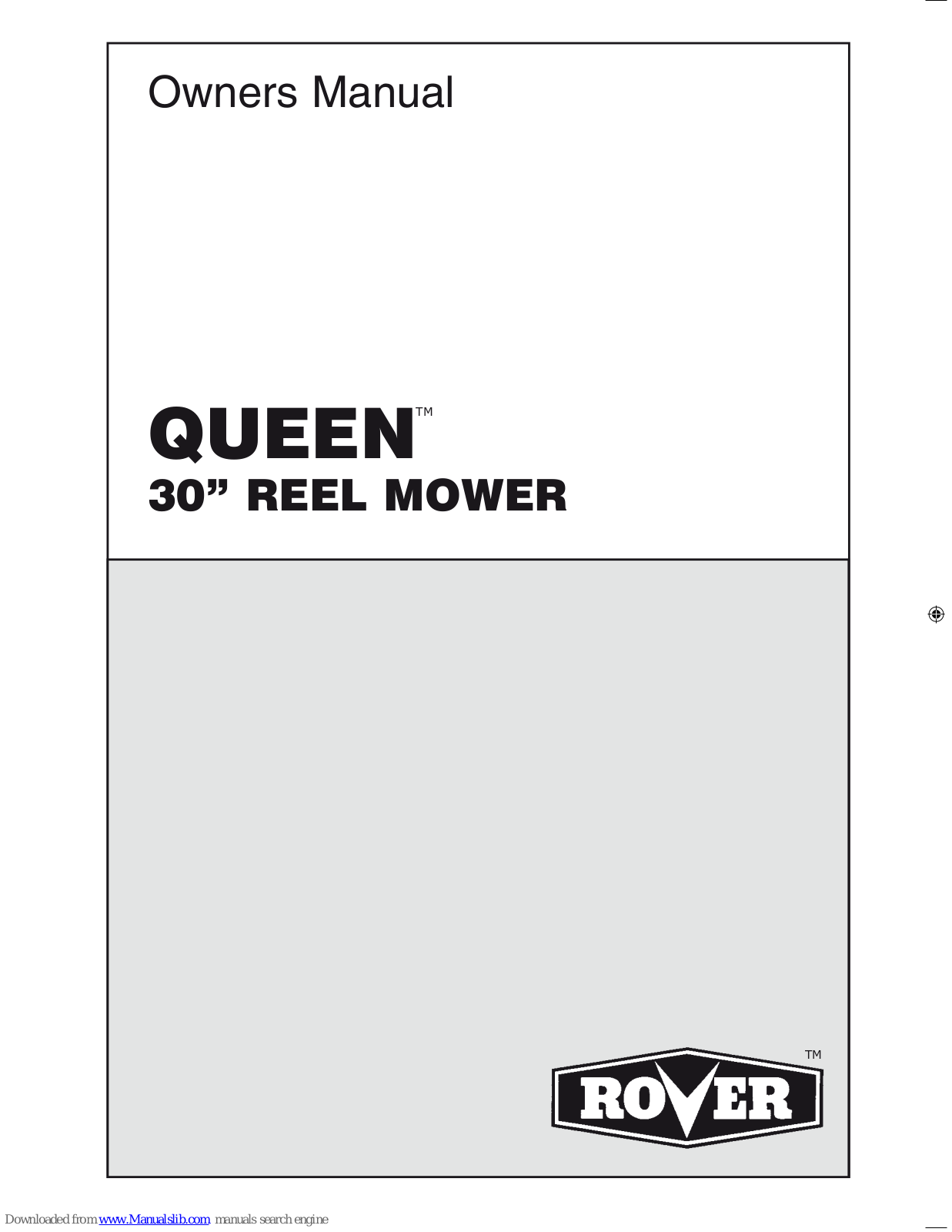 Rover 300433, Queen 300433, Queen 300361 Owner's Manual