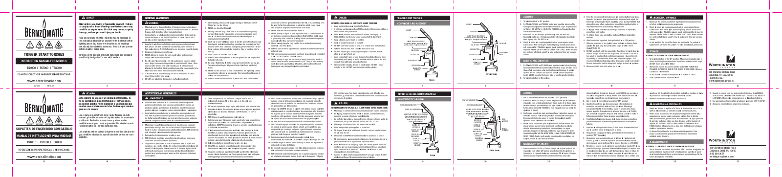 BernzOmatic TS7000 User Manual