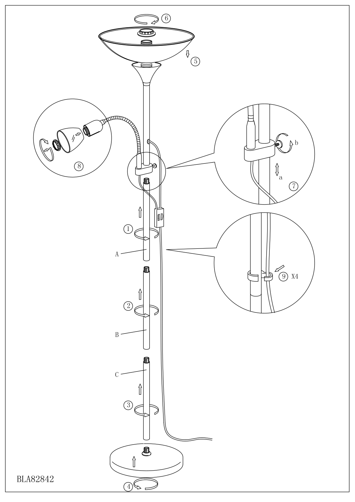 Eglo BLA82842 Technical drawing