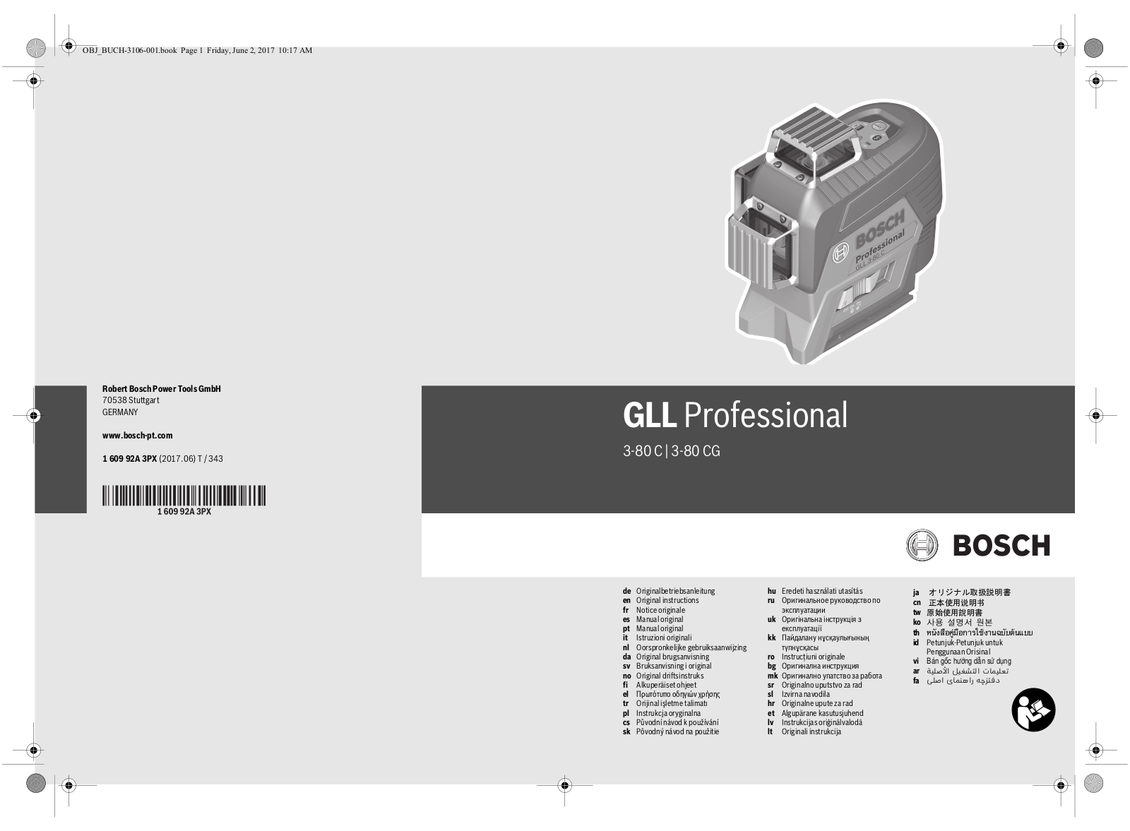 Bosch GLL 3-80 C, GLL 3-80 CG User guide