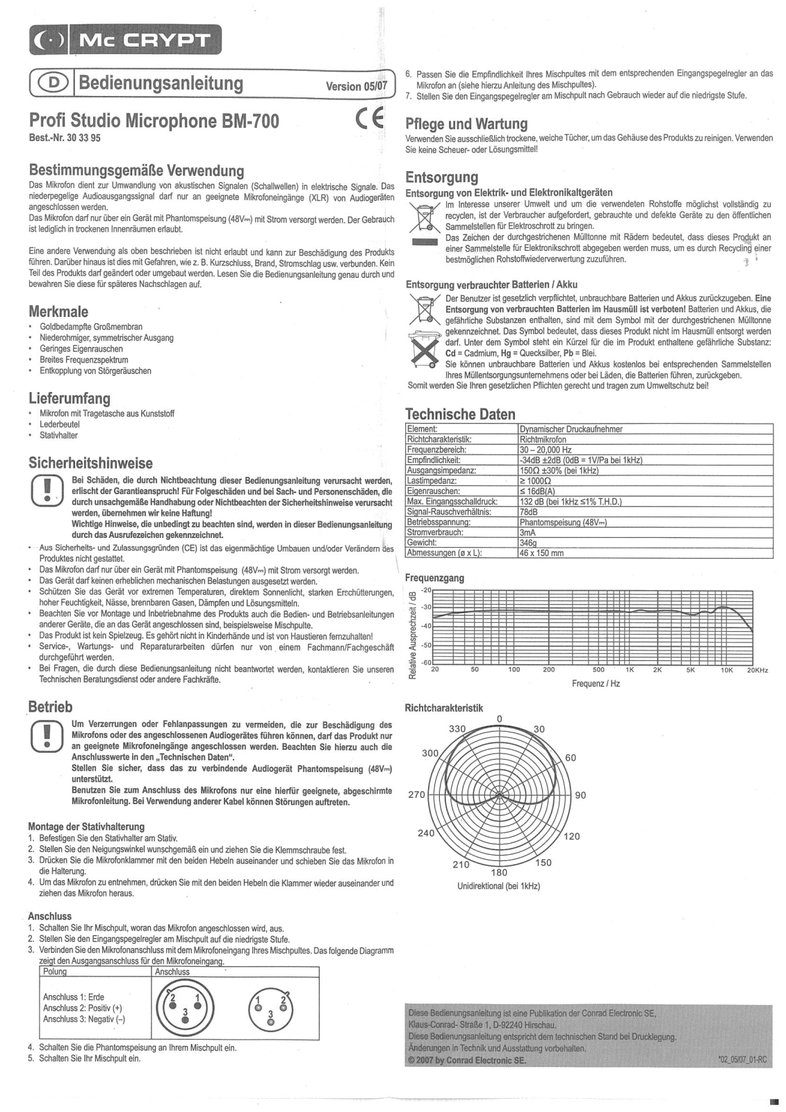 Mc Crypt BM-700 Operation Manual