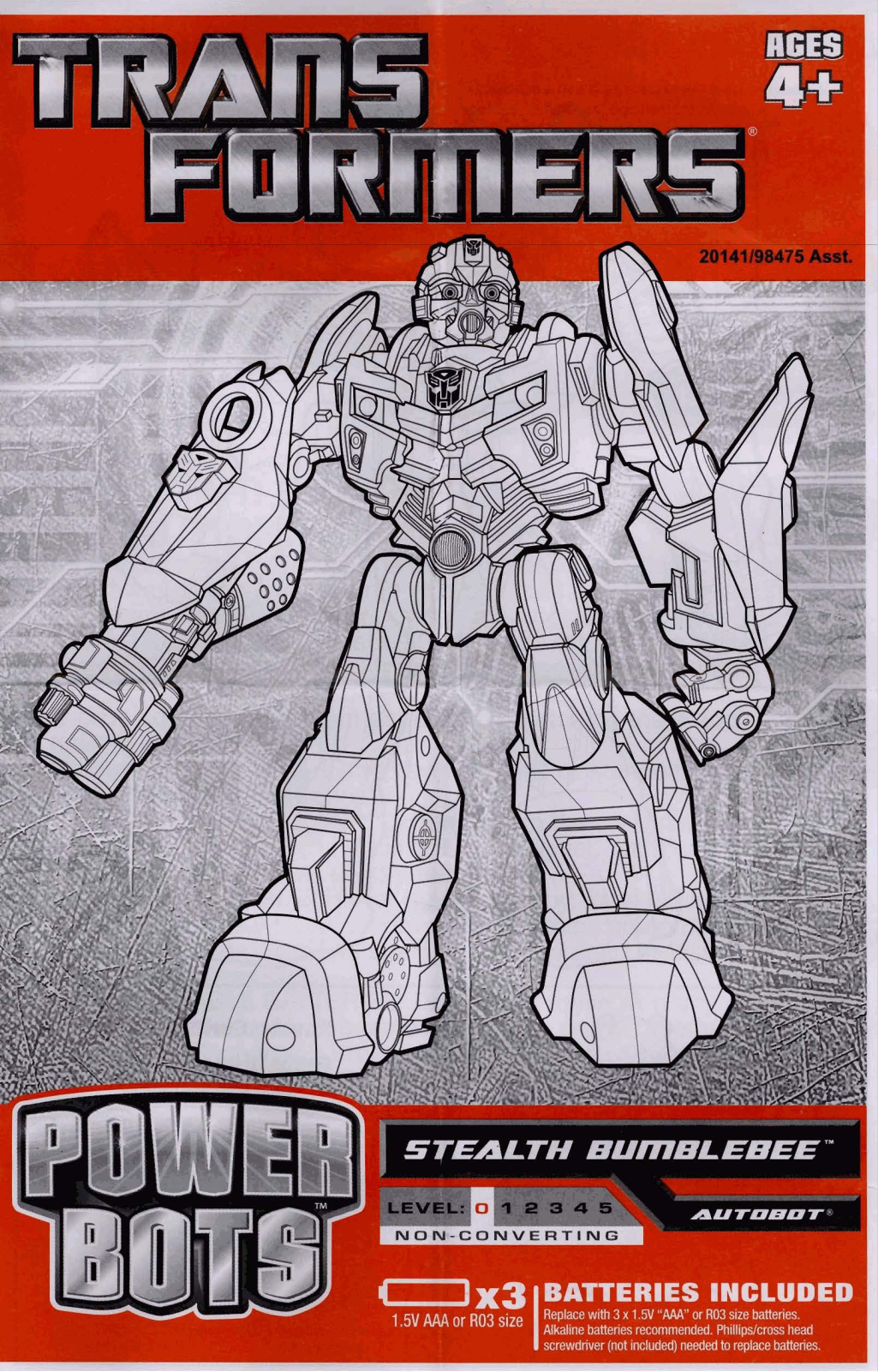 HASBRO Transformers Power Bots Stealth Bumblebee User Manual - ManualMachine.com