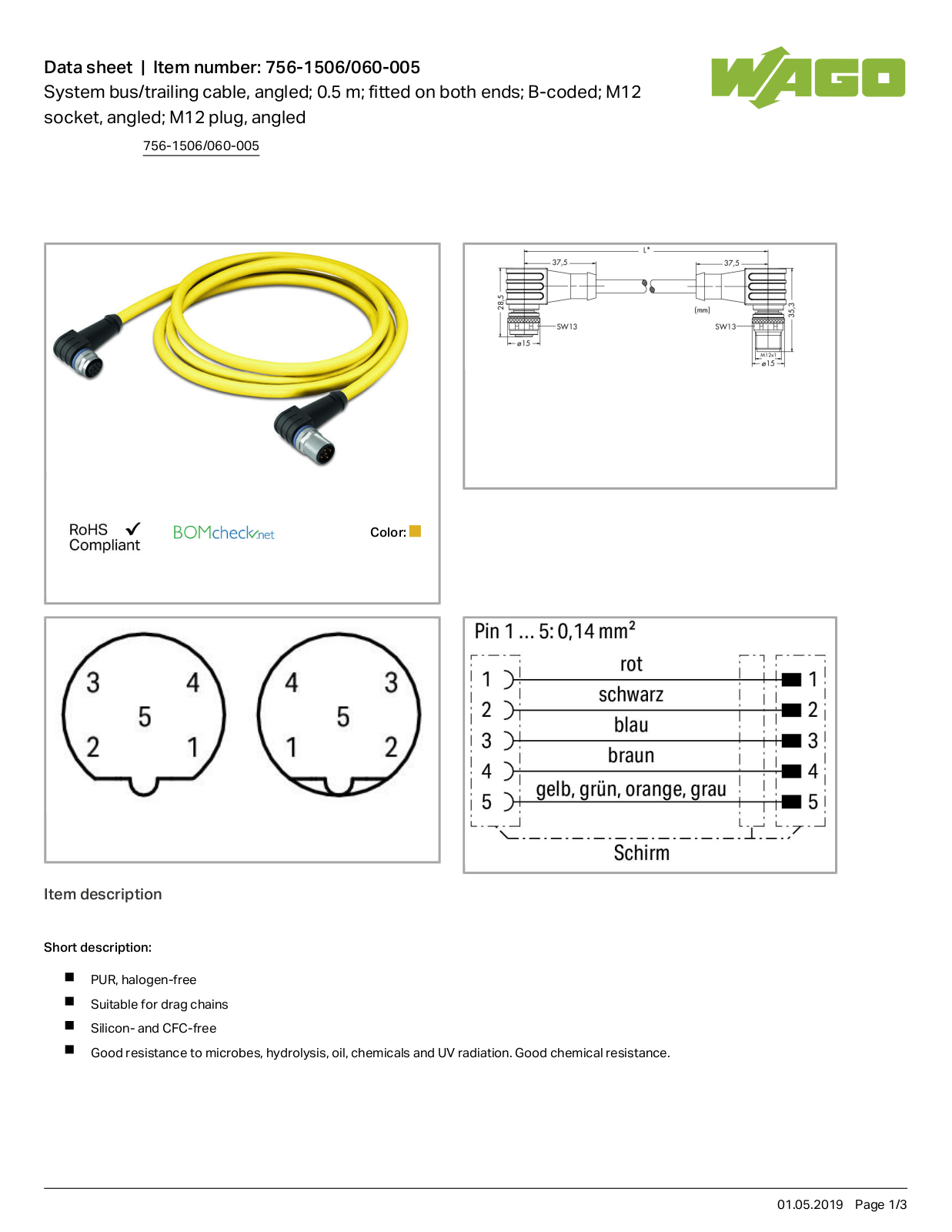 Wago 756-1506/060-005 Data Sheet