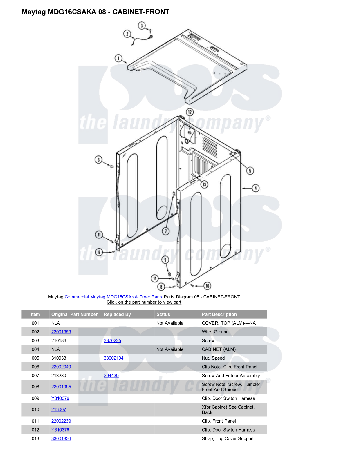 Maytag MDG16CSAKA Parts Diagram