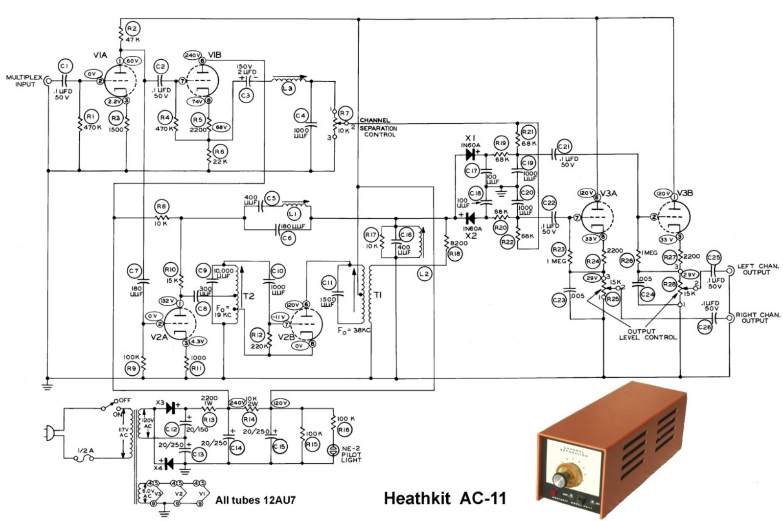 Heath Company AC-11-MPX Schematic