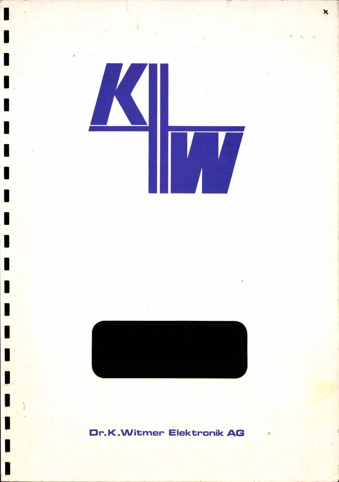 Dr. K. Witmer Elektronik AG IEEE Option Service manual