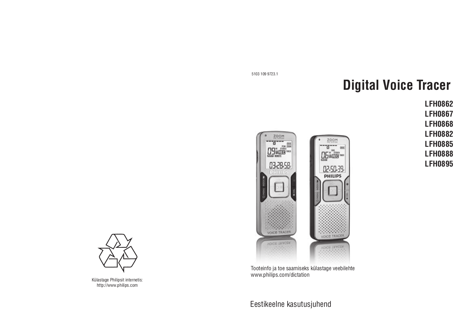 Philips LFH0862, LFH0867, LFH0868, LFH0882, LFH0885 User manual