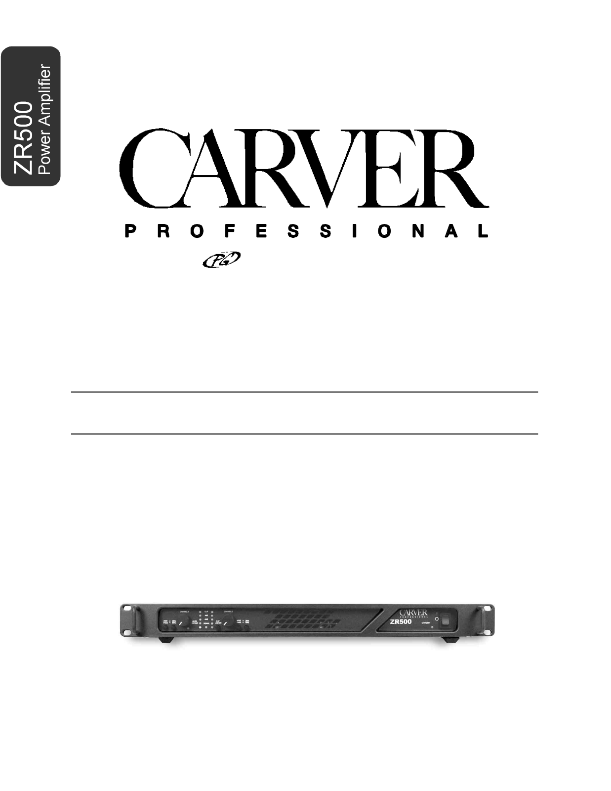 Carver ZR500 User Manual