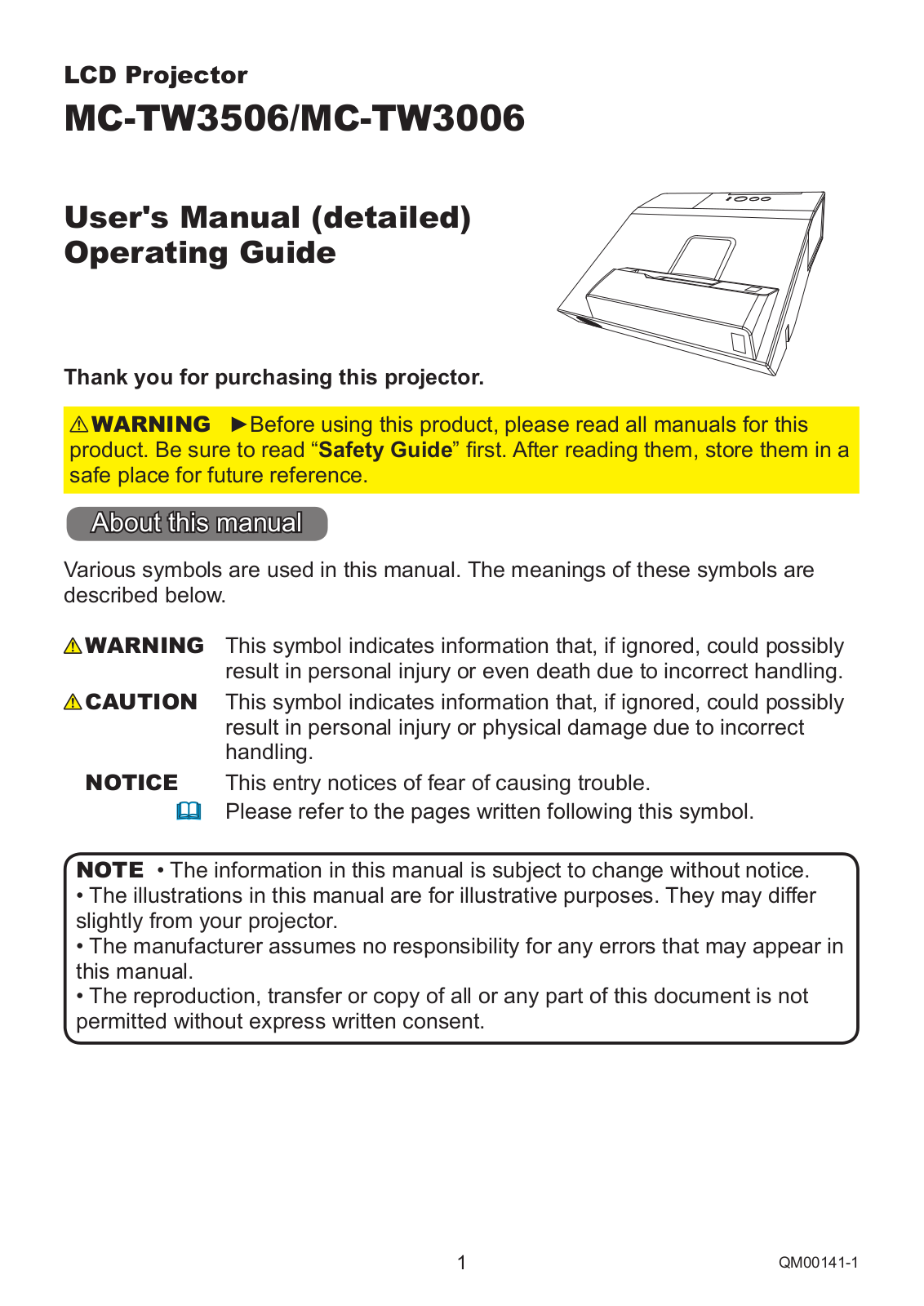 Maxell CP-TW3506 User Manual